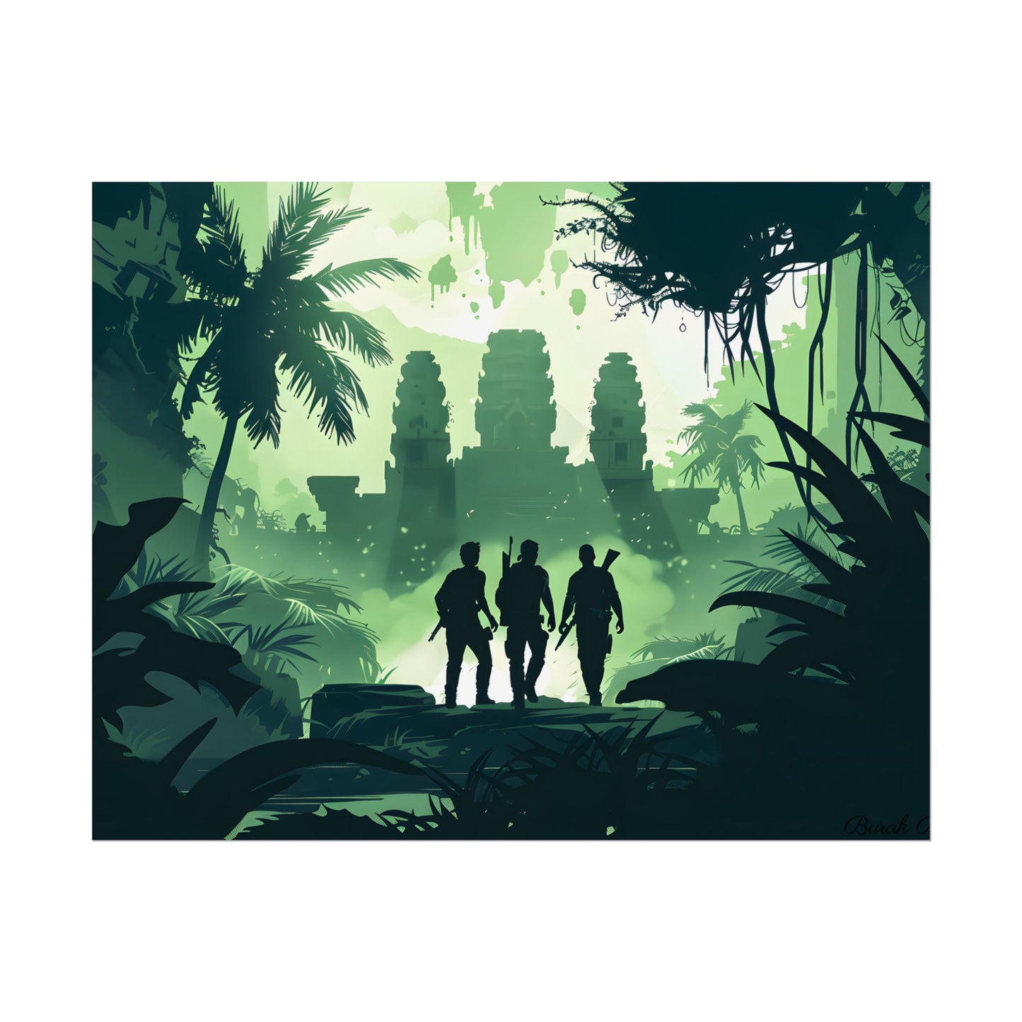 Young Adventurer: Minimalist Digital Portrait - Poster