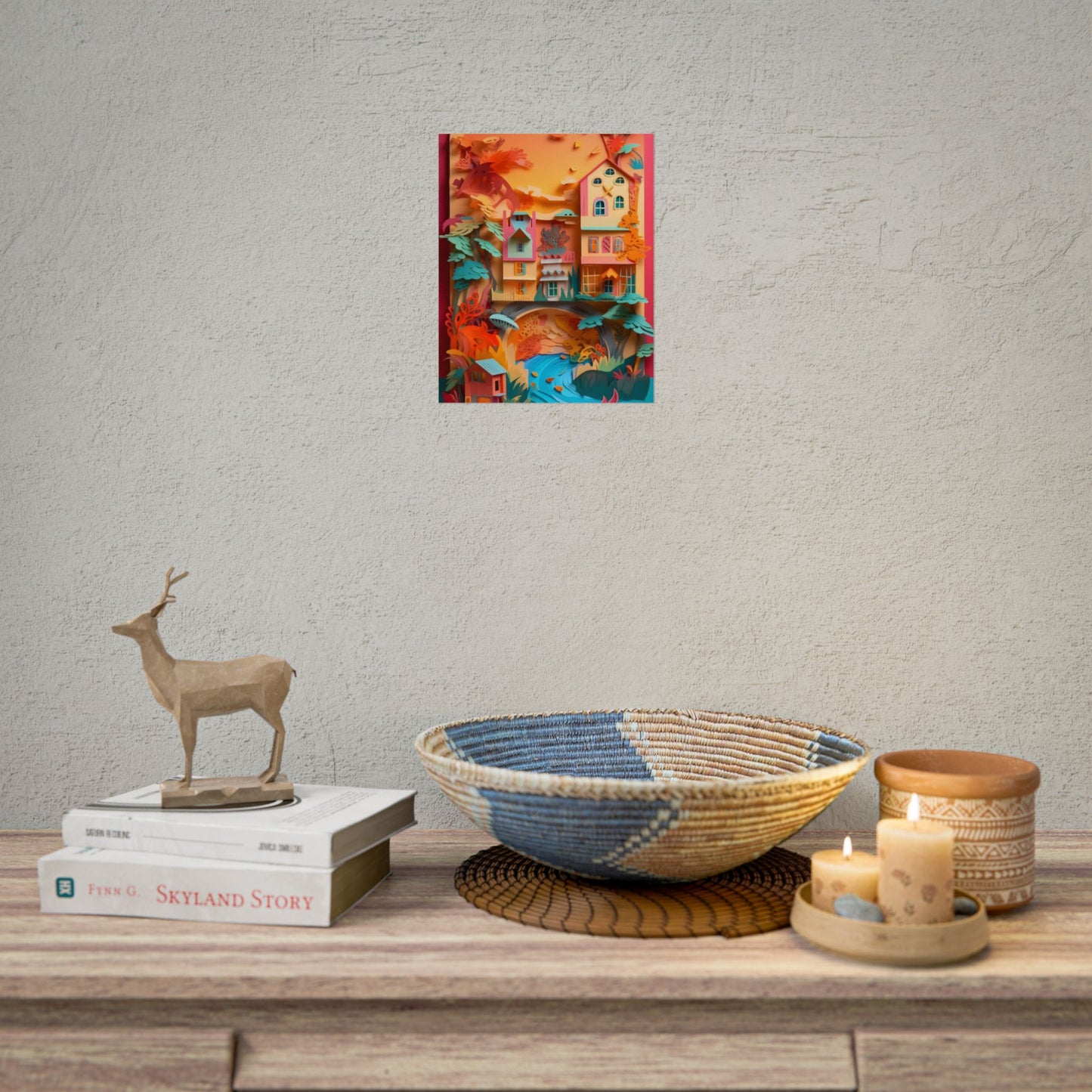 Whimsical Paper Quilling Illusion: Realistic Photograph - Poster