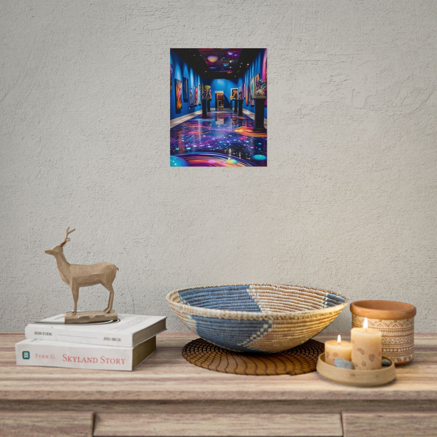 Celestial Art Gallery: Wide-Angle View with Soft Lighting - Poster