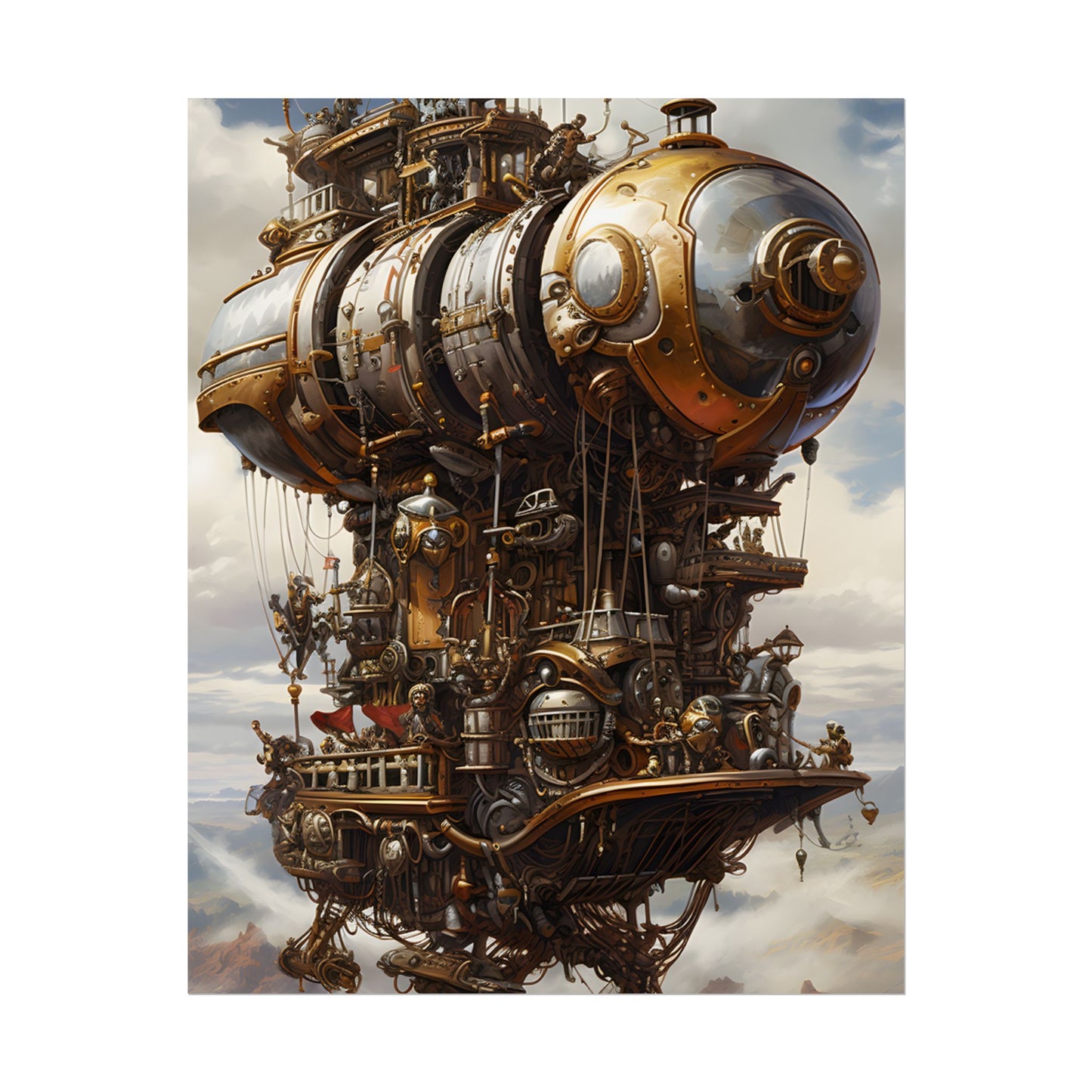 Steampunk Sky-Liner Thrill: A Fierce Airship Race - Poster