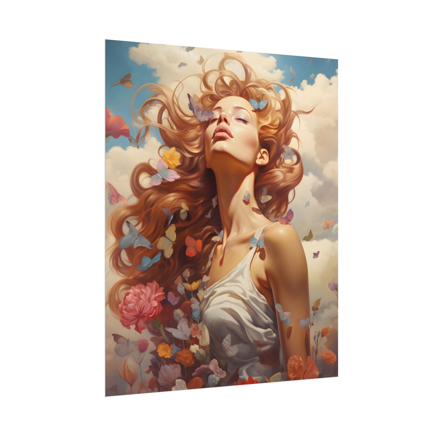 Vibrant Outdoor Cafe: Relaxed Atmosphere Artwork - Poster