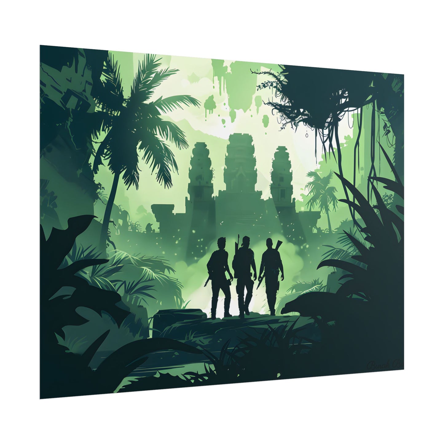 Young Adventurer: Minimalist Digital Portrait - Poster