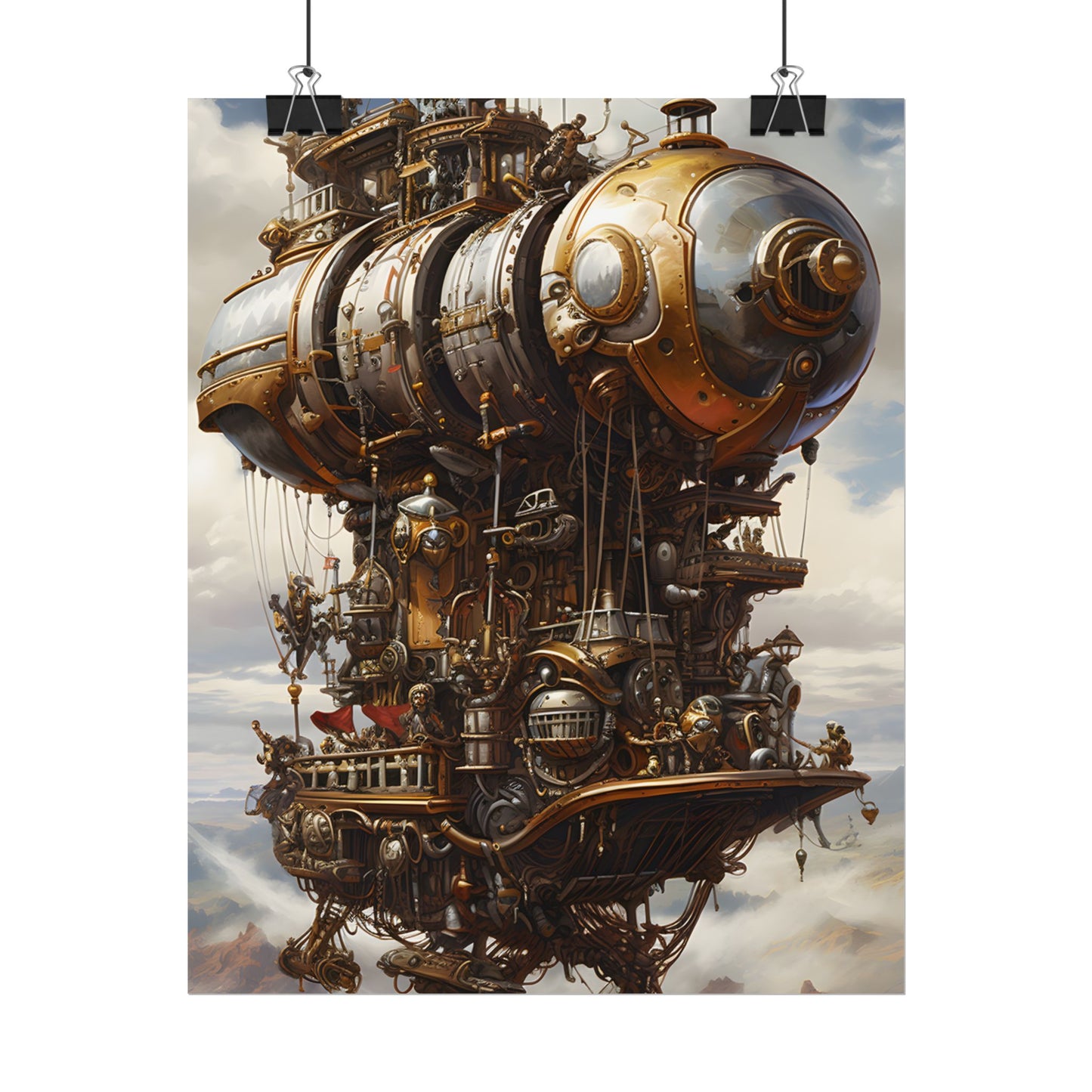 Steampunk Sky-Liner Thrill: A Fierce Airship Race - Poster