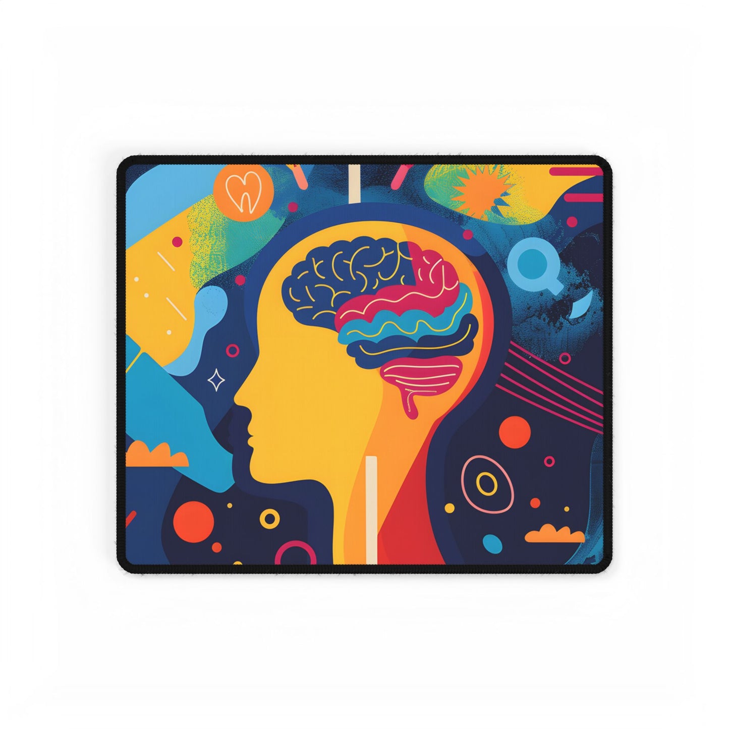 Vibrant Growth Mindset: Inspirational Quote on a Colorful Background - Desk Mat