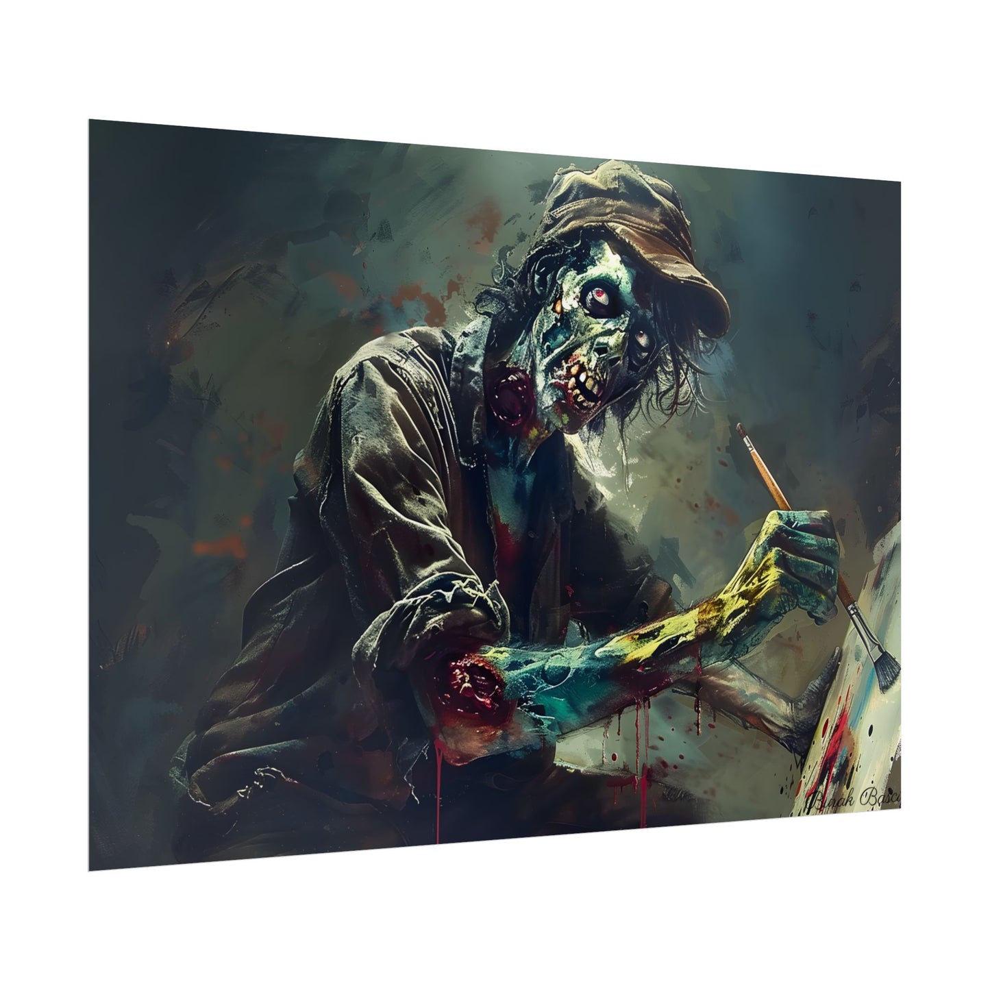 Zombie Horror Original Art: Original Artwork - Poster