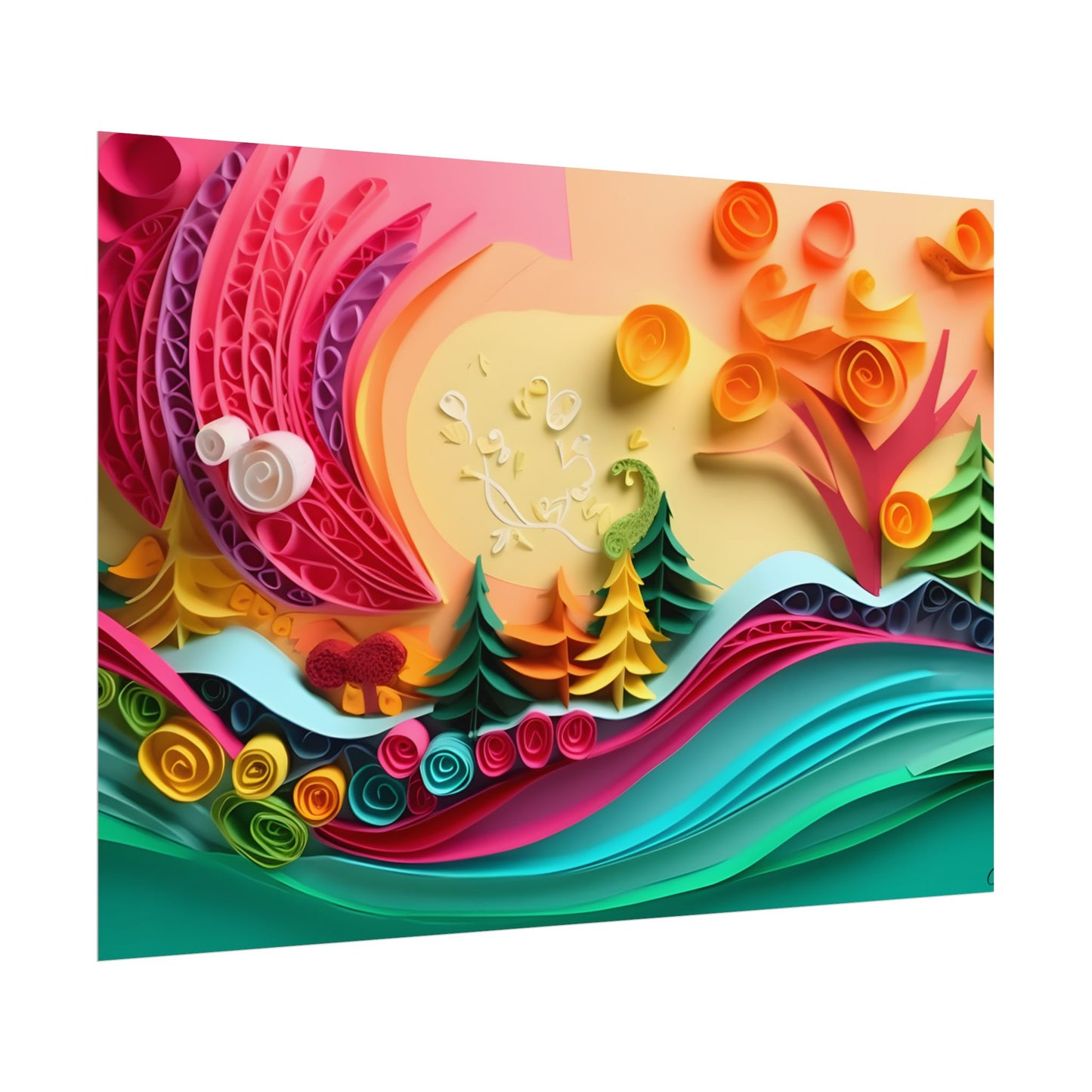 Paper Quilling Art: Creative Craftsmanship in Action - Poster