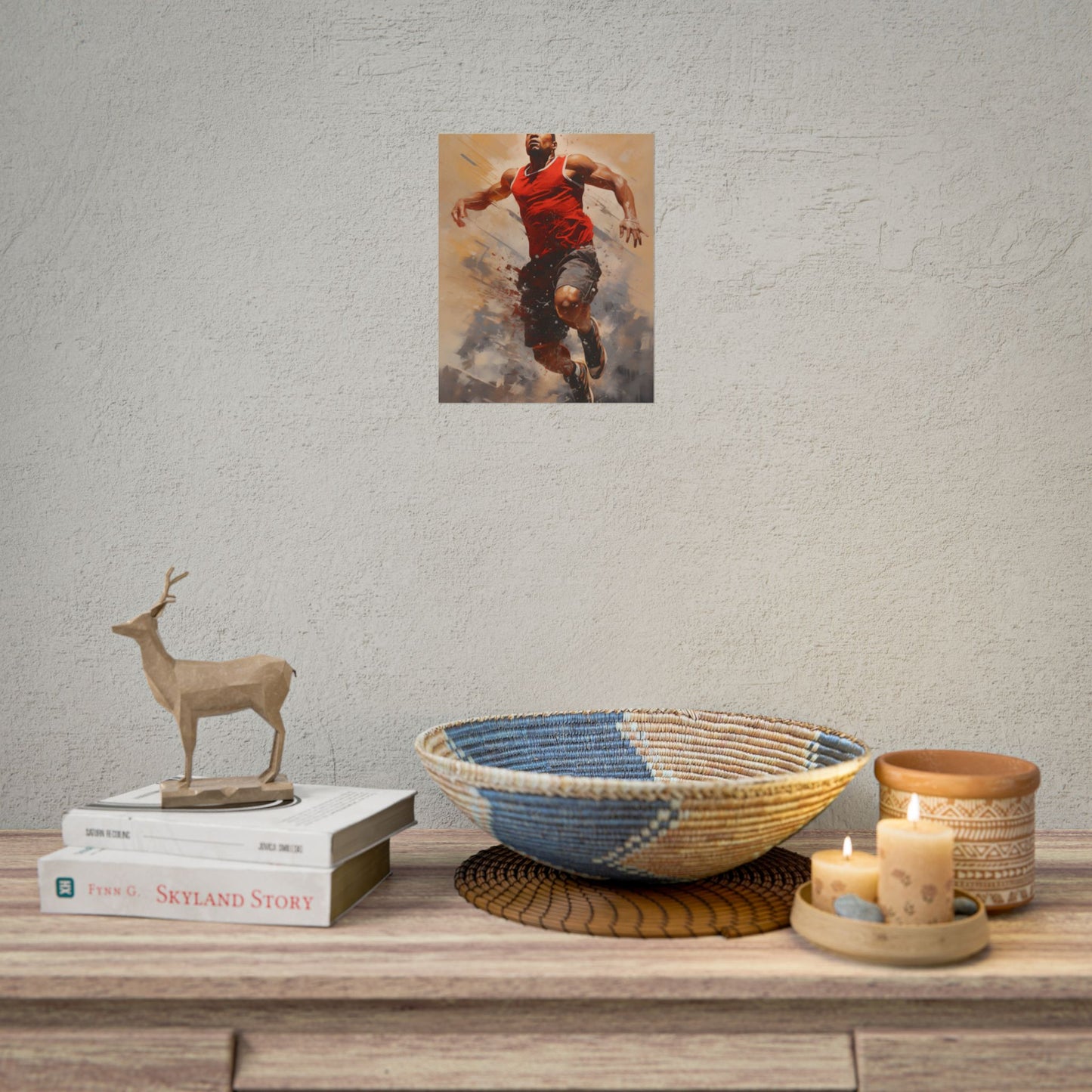 Passionate Athlete: Dedicated Sports Portrait - Poster