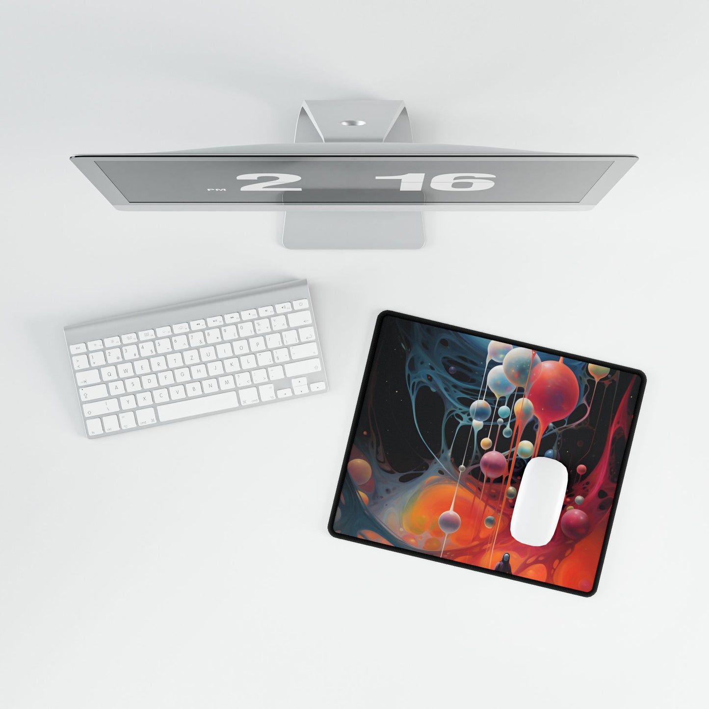 Cosmic Art Gallery: Enchanting Celestial Realm - Desk Mat