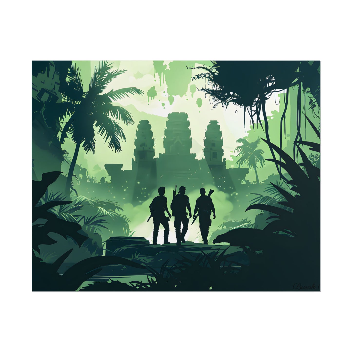 Young Adventurer: Minimalist Digital Portrait - Poster