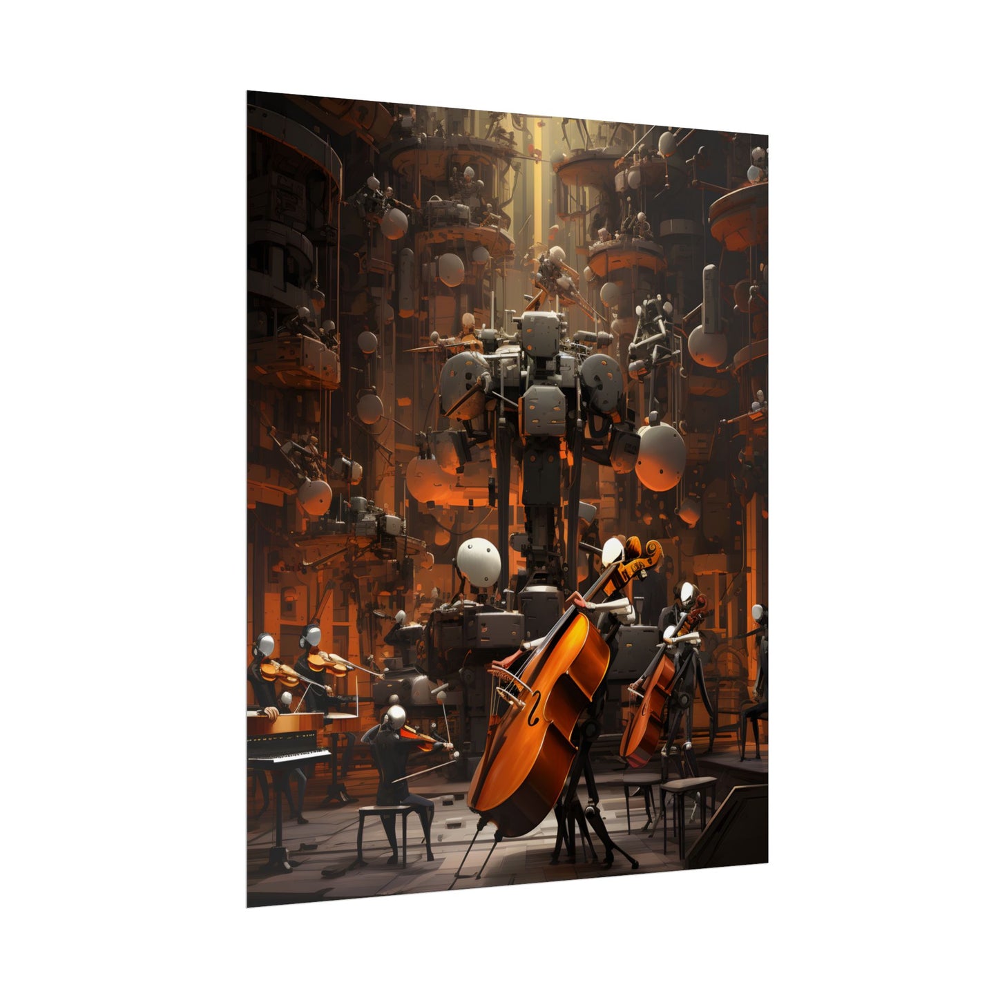 6 Sentient Robot Musicians: A Symphony of Artistic Expression - Poster