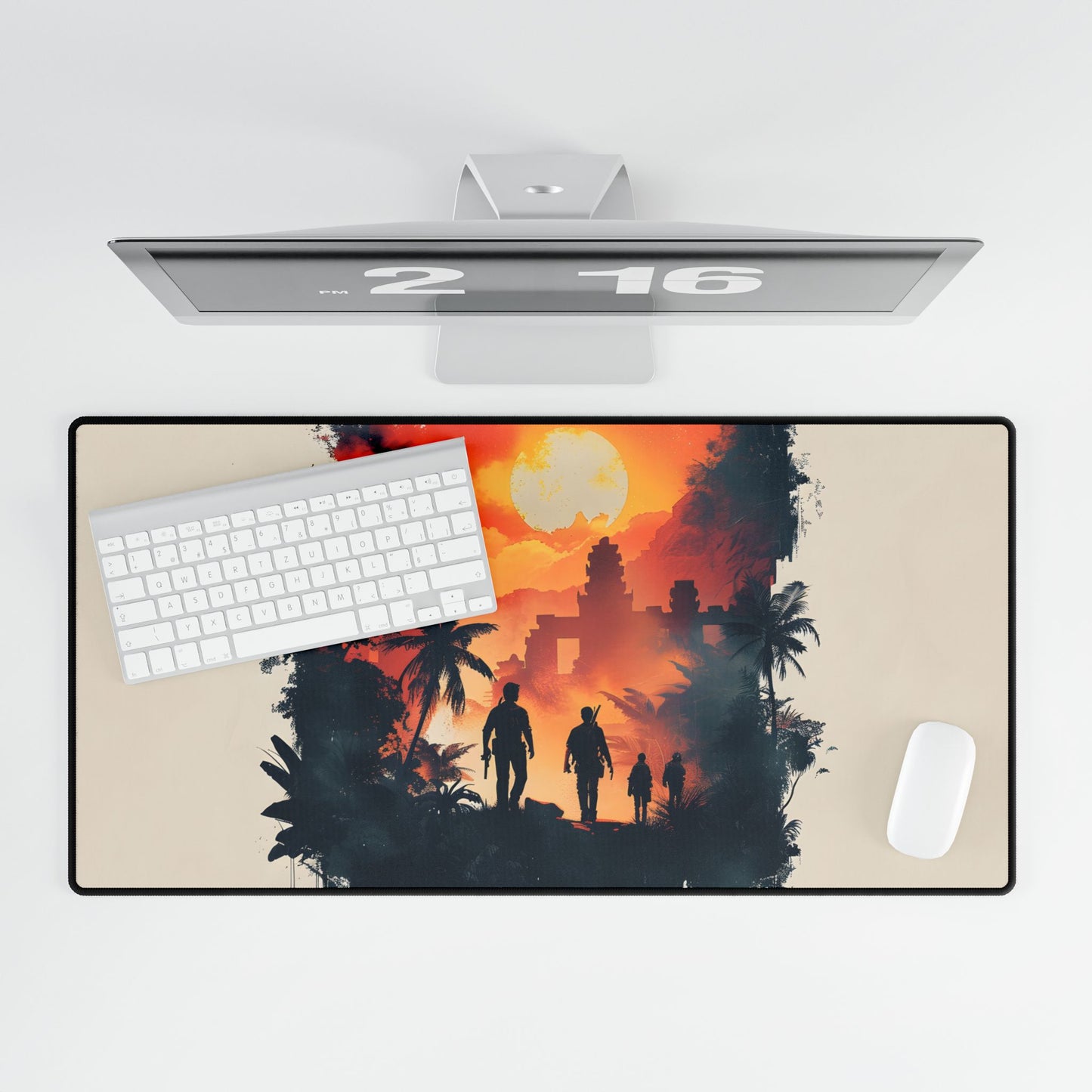 Nathan Drake's Adventure: Minimalist Illustration - Desk Mat