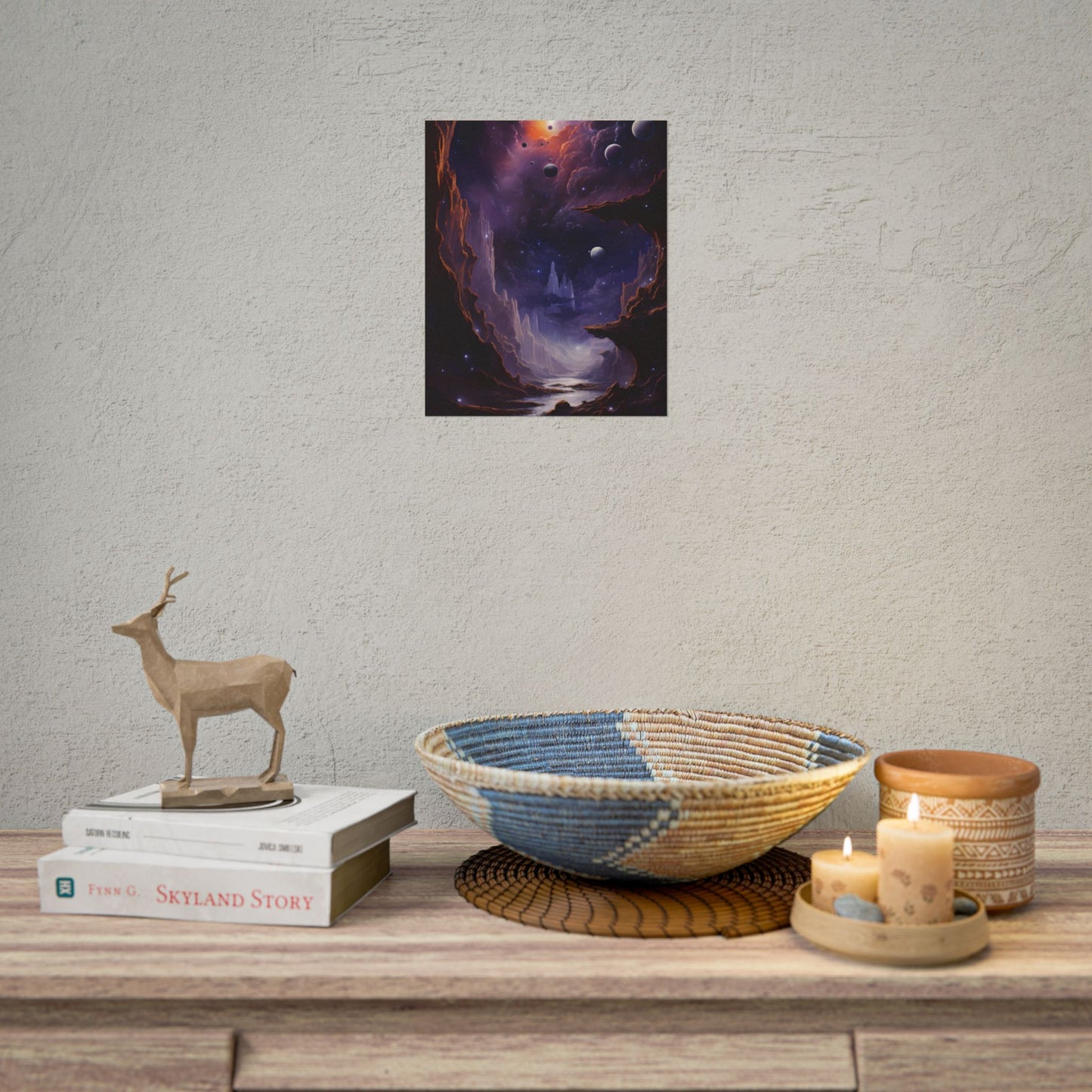 Black Hole Cosmic Odyssey: A Massive Planet's Journey Through Space - Poster