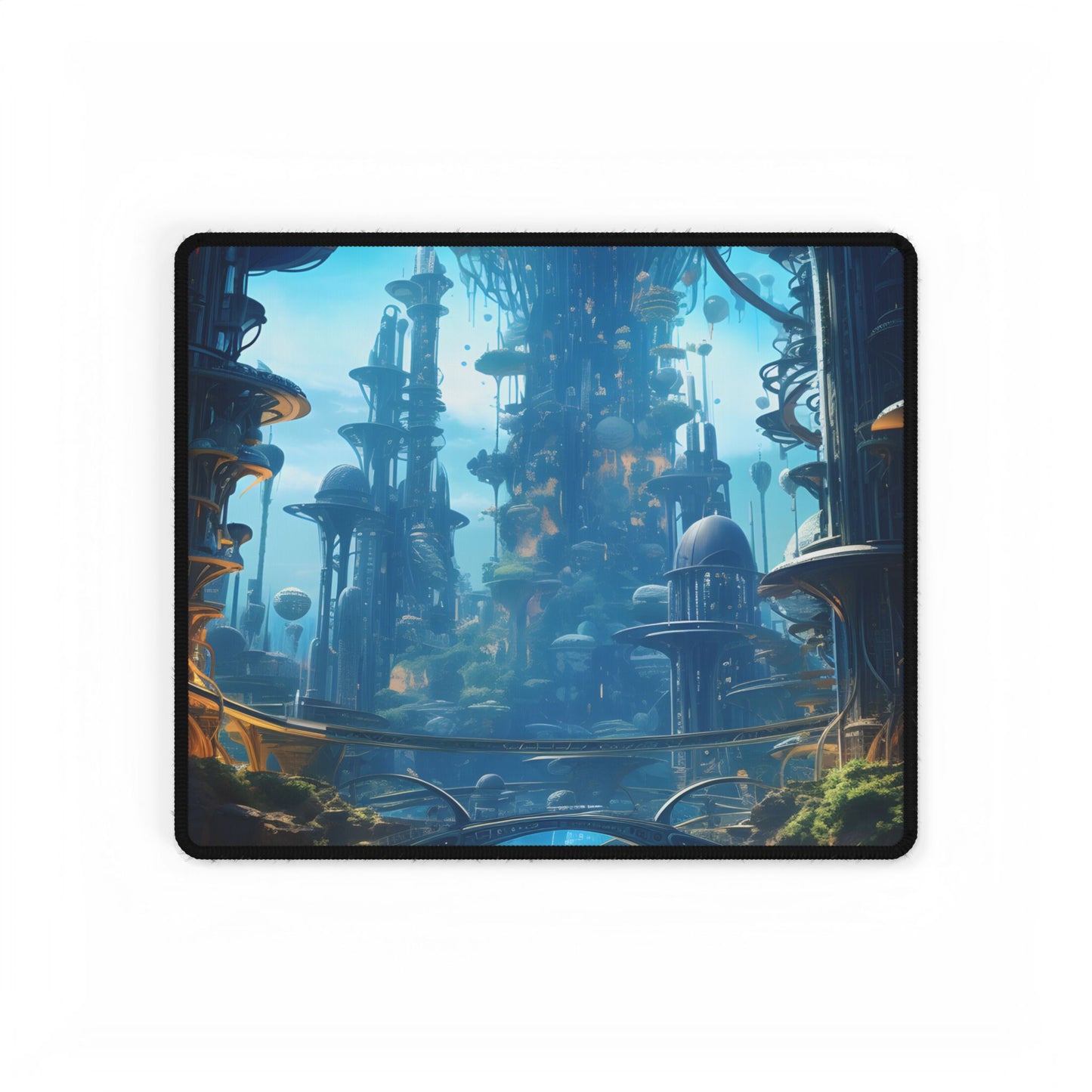 Close-Up Shot: Underwater City of the Future - Desk Mat