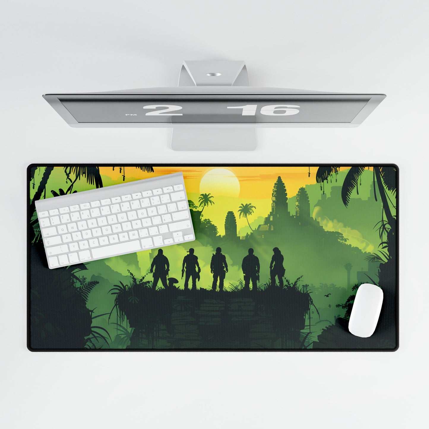 Minimalist Nathan Drake Illustration: Monochromatic Art - Desk Mat