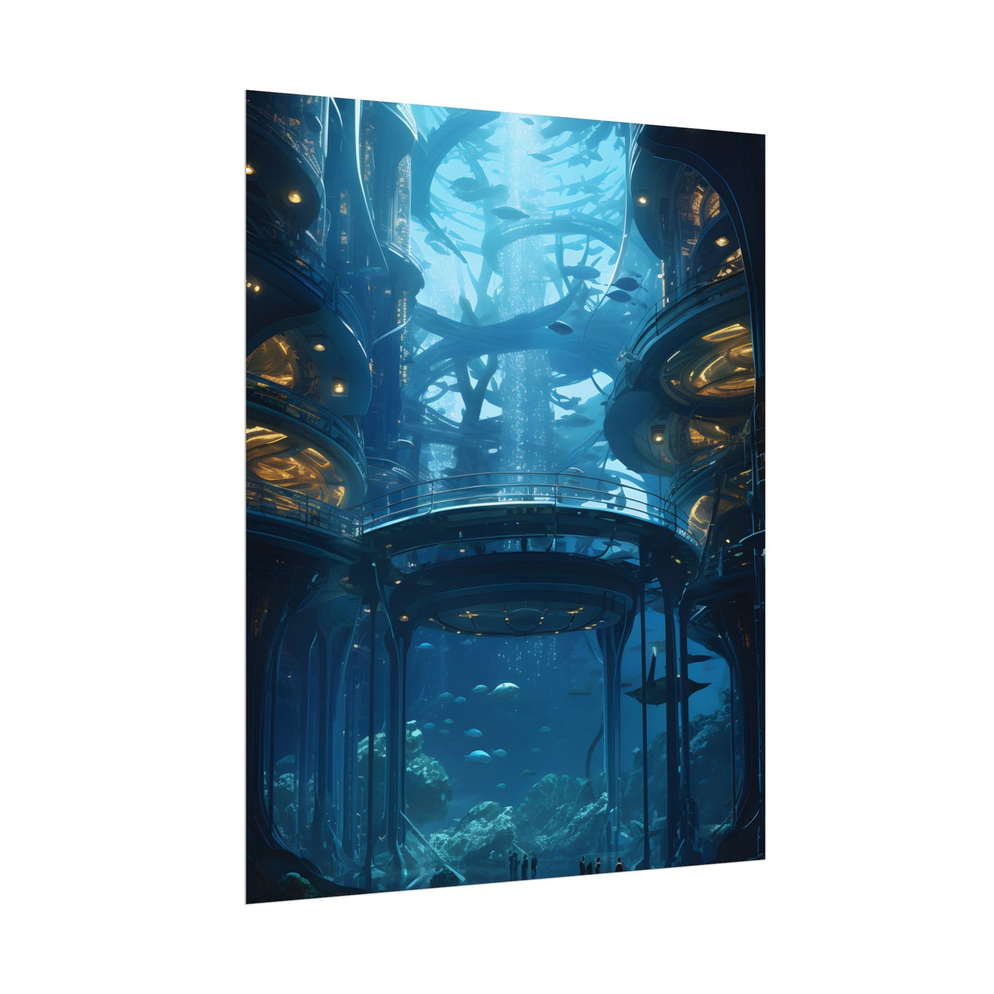 Advanced Underwater City: Visionary Metropol in the Future - Poster
