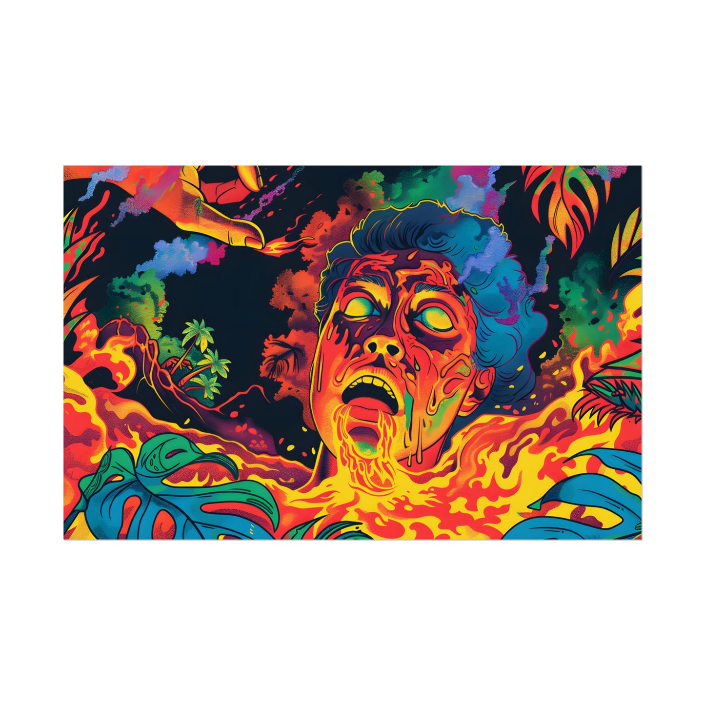 Whimsical Reading Moment: Cartoonish Illustration - Poster