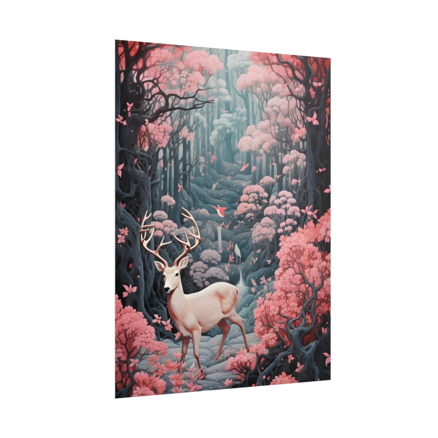 Whimsical Woodland Haven: Six Friends' Enchanted Forest - Poster