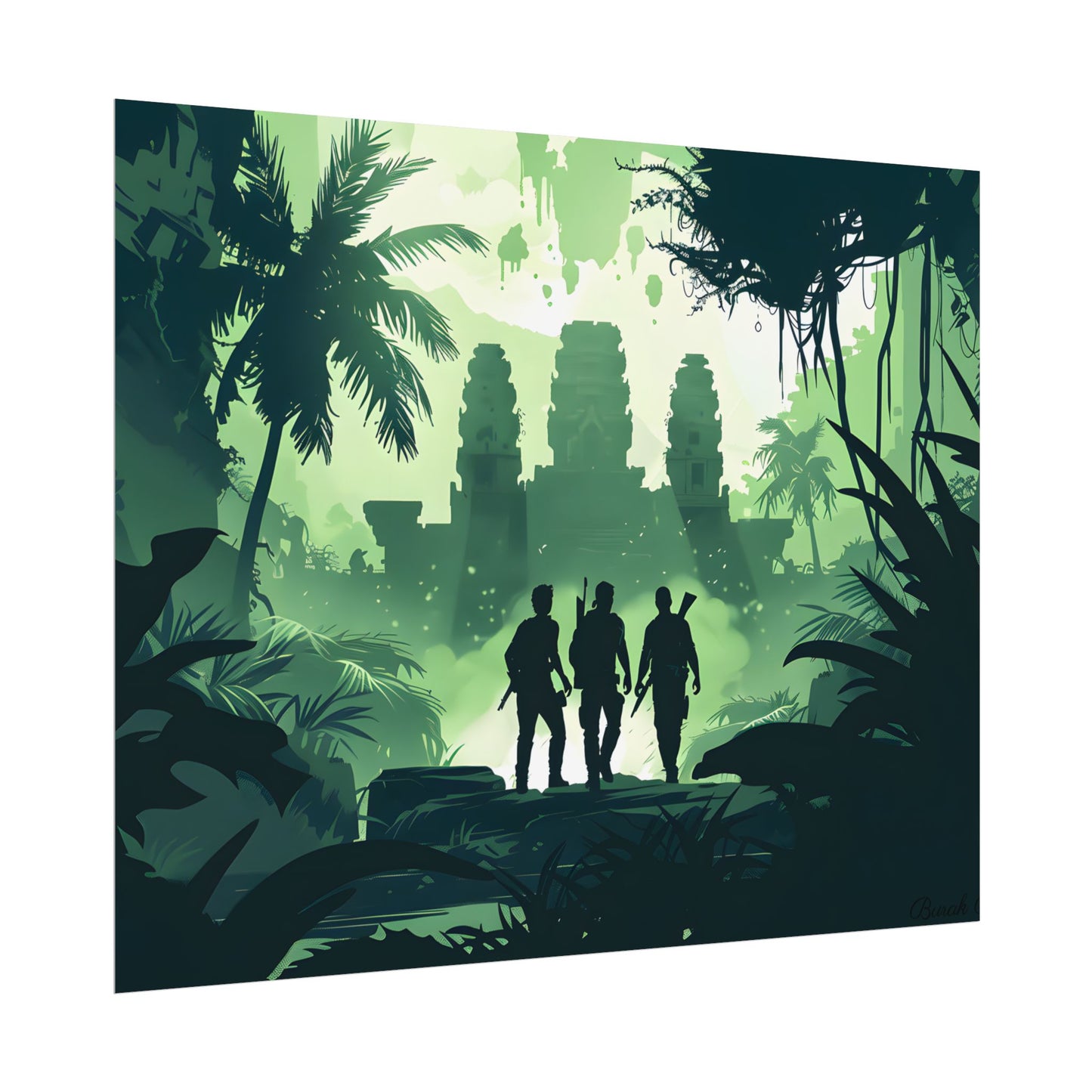 Young Adventurer: Minimalist Digital Portrait - Poster