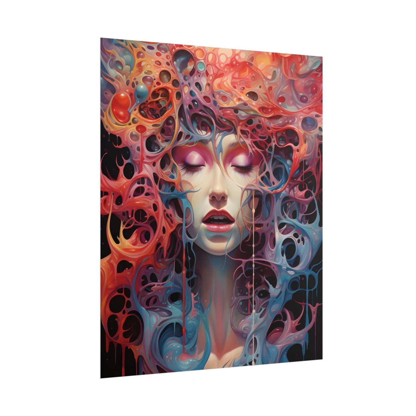 Tears in Reality: Surreal Portals Digital Art - Poster