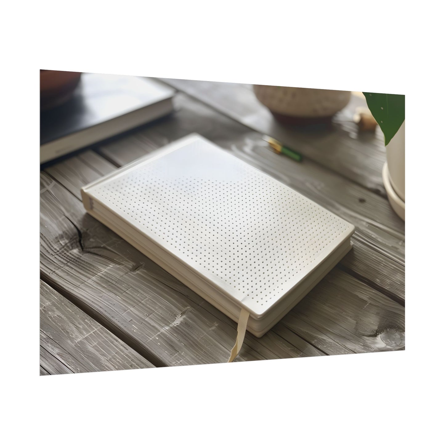 Minimalist Notebook: Embossed Dot Pattern Art - Poster