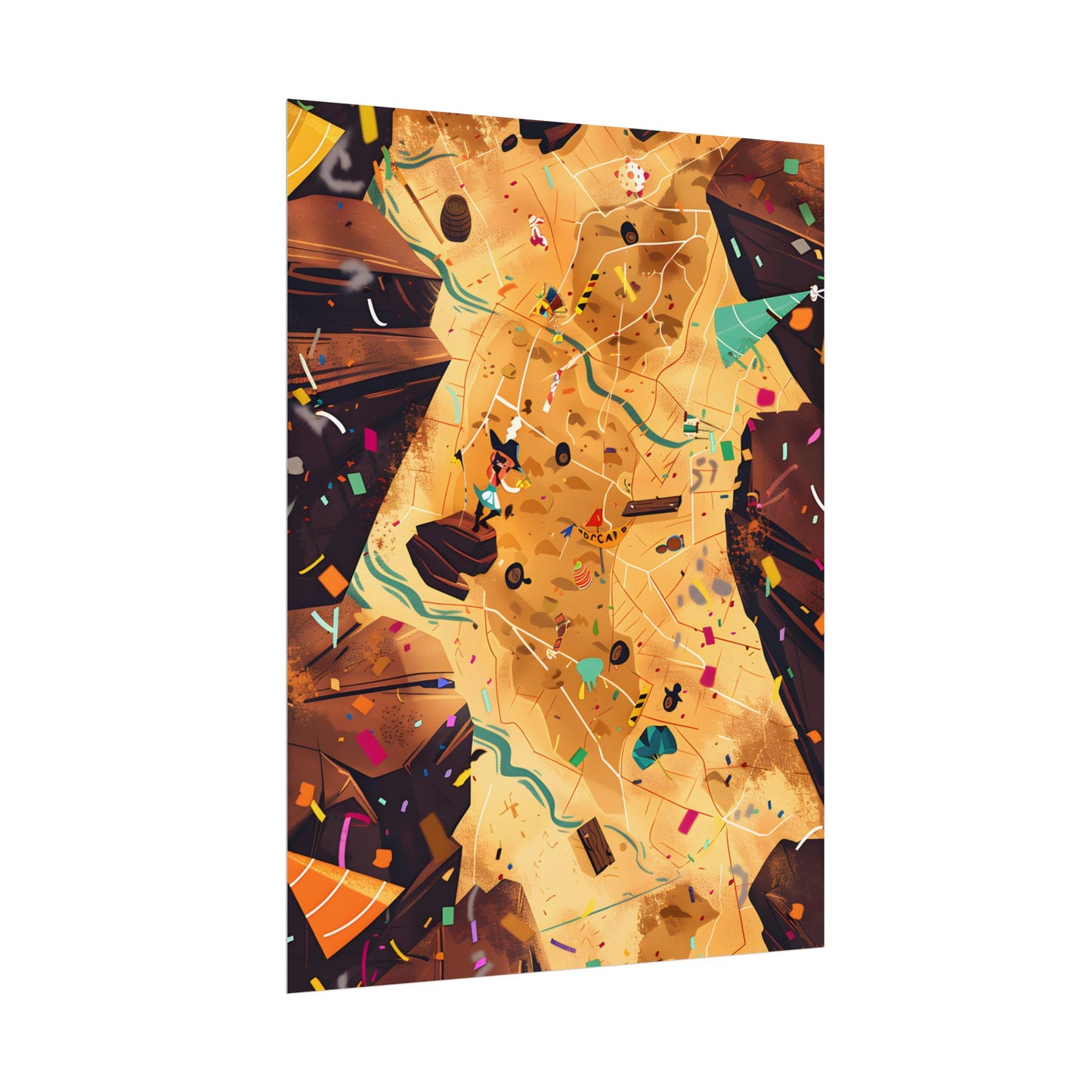 Whimsical Illustration: Classic Facial Features - Poster
