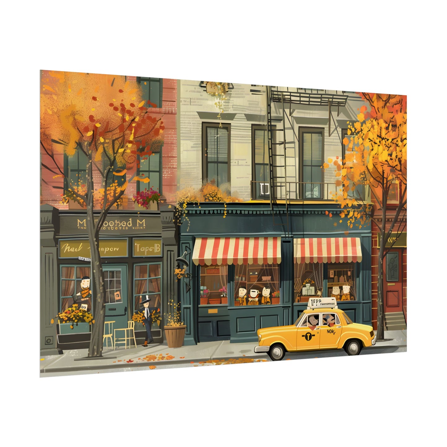 Whimsical Yellow Dreams: Playful Building Digital Art - Poster