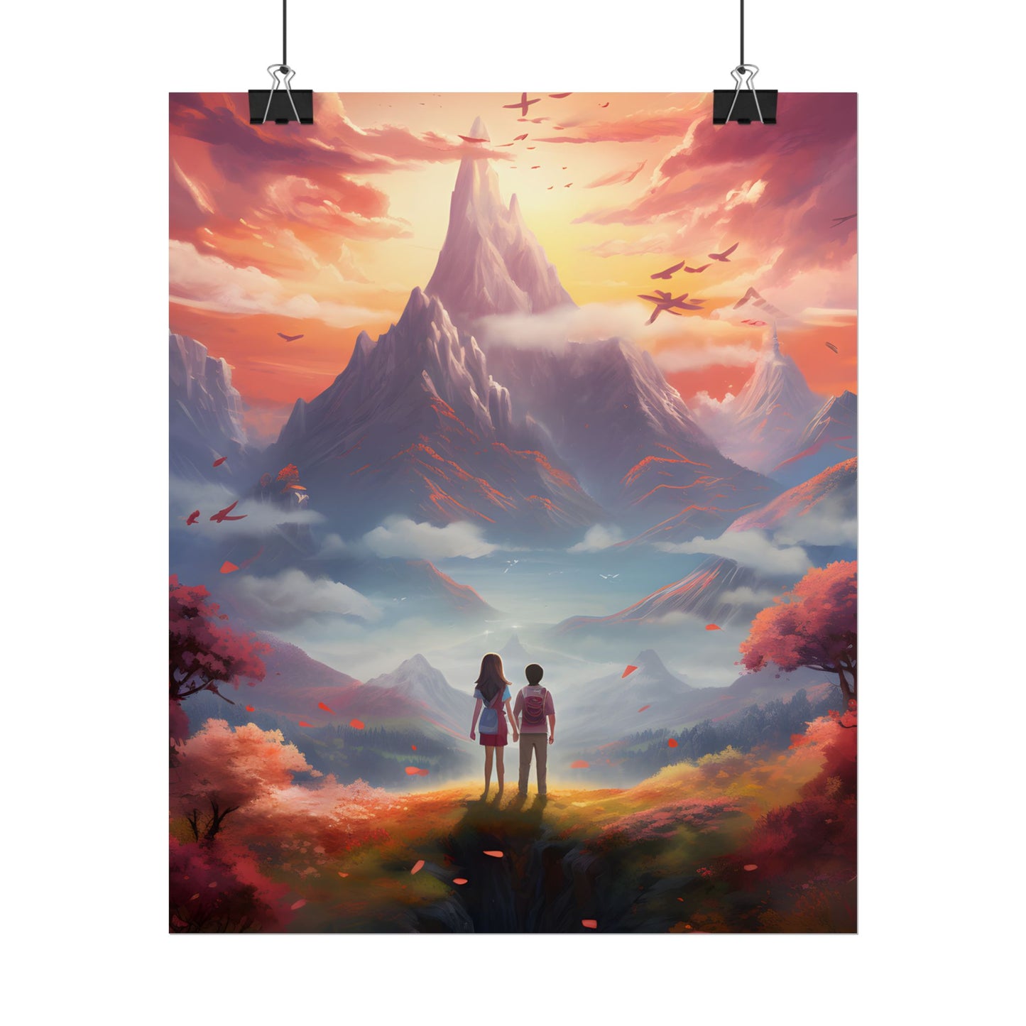 Peaceful Meadow: Children's Serene Moment - Poster