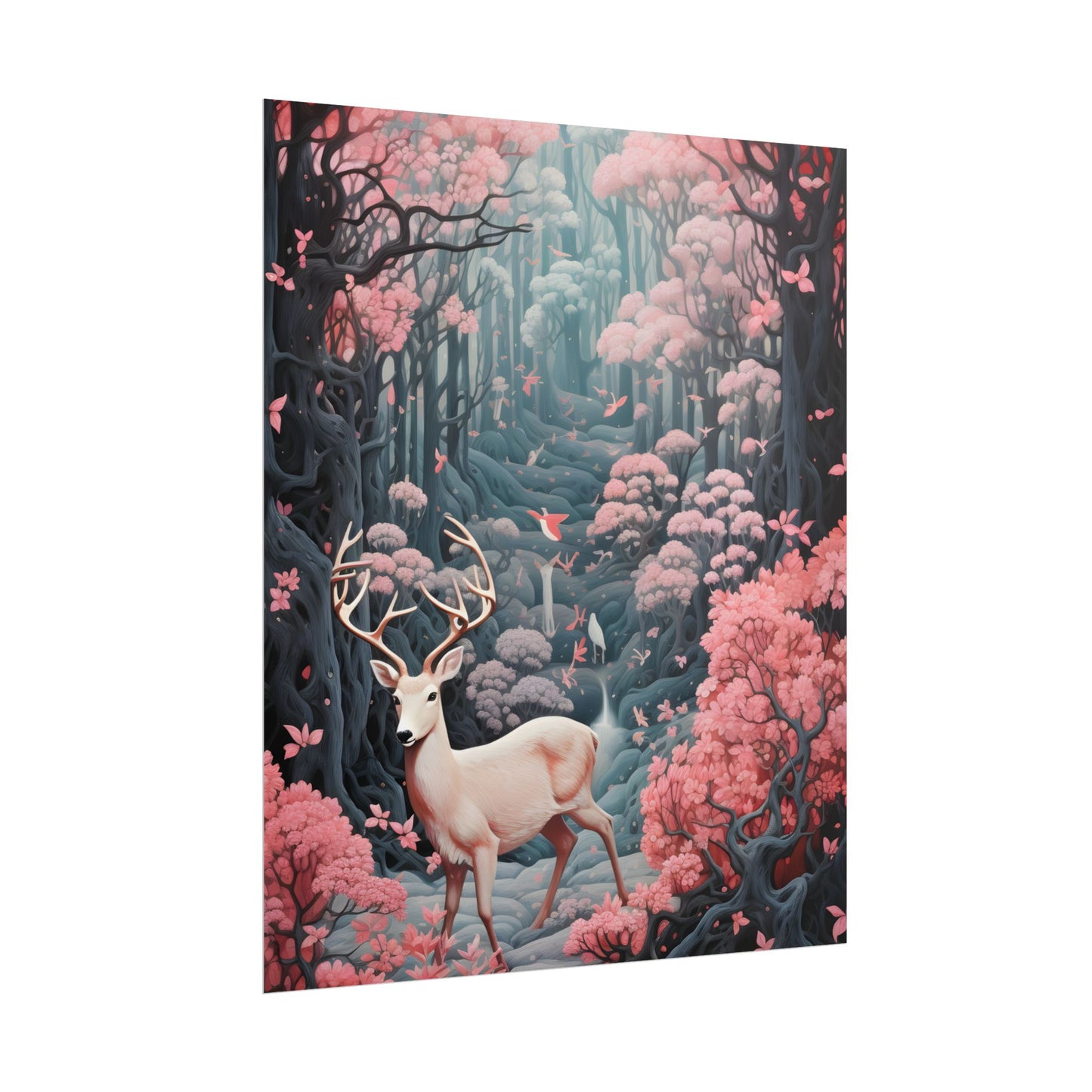Whimsical Woodland Haven: Six Friends' Enchanted Forest - Poster