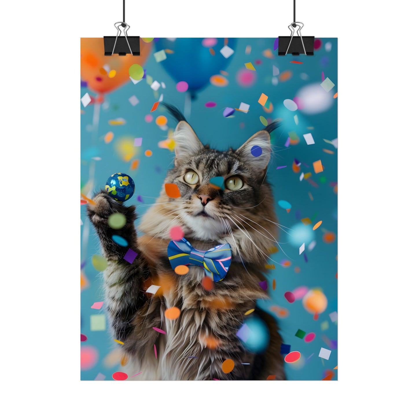 Whimsical Cat in Bow Tie: Exclusive Artwork - Poster