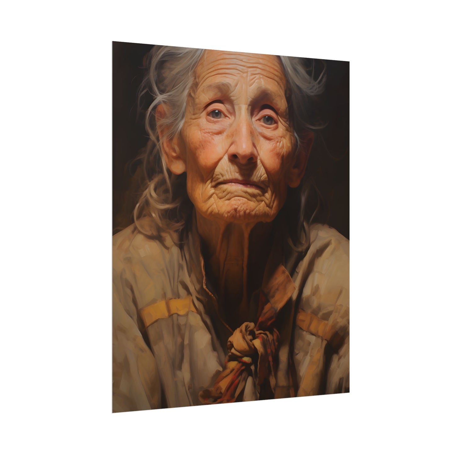 Wisdom of Age: Portrait of an Elderly Person - Poster