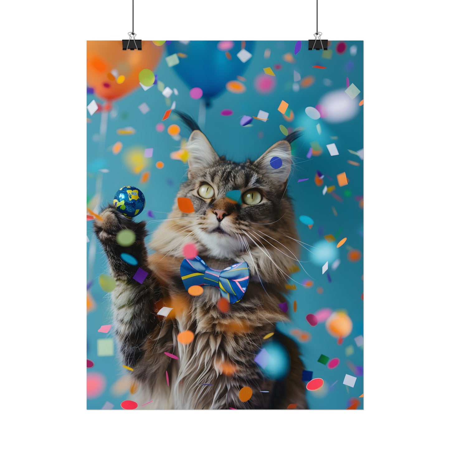 Whimsical Cat in Bow Tie: Exclusive Artwork - Poster