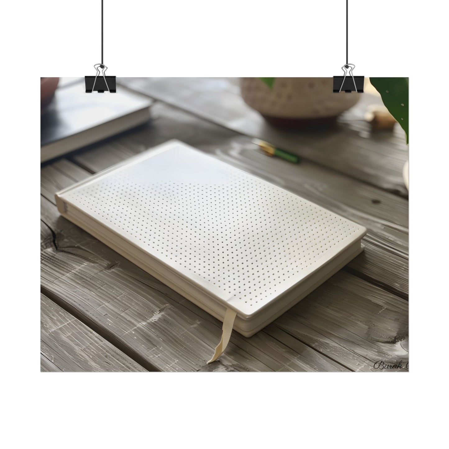 Minimalist Notebook: Embossed Dot Pattern Art - Poster