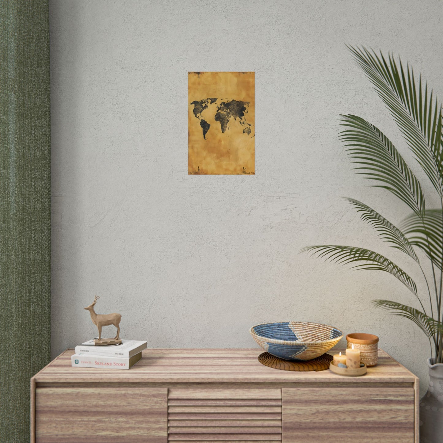 Vintage World Map: Decorative Art Piece - Poster