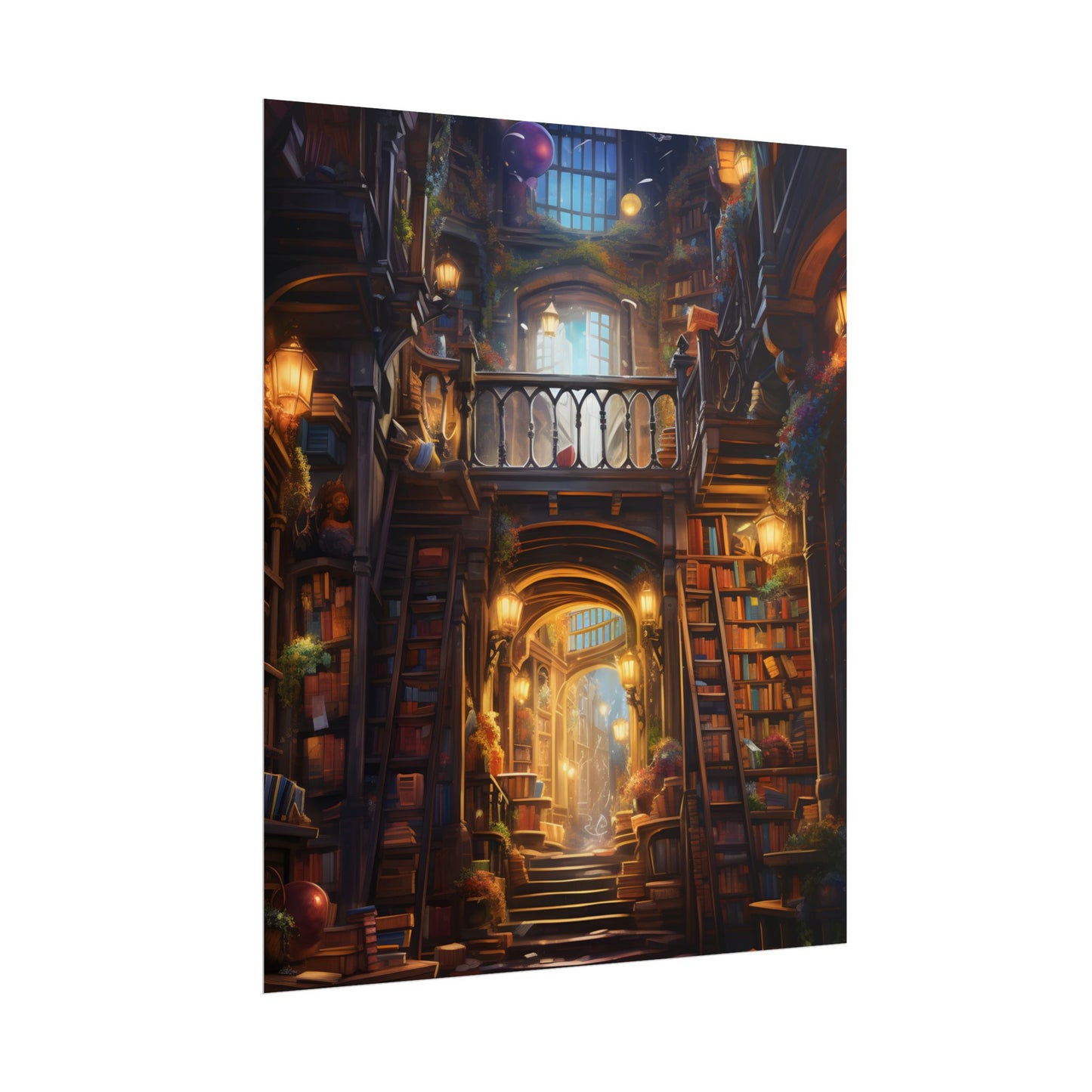 Cozy Magical Bookshop: Enchanting Artwork - Poster