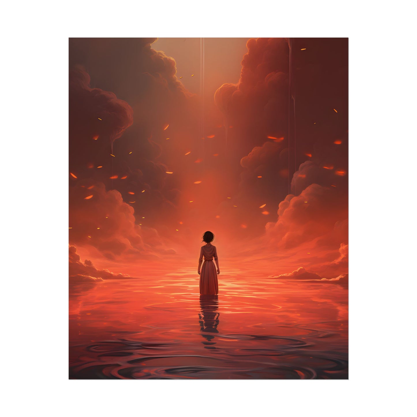 Vibrant Sunflower in Full Bloom: Outdoor Artwork - Poster