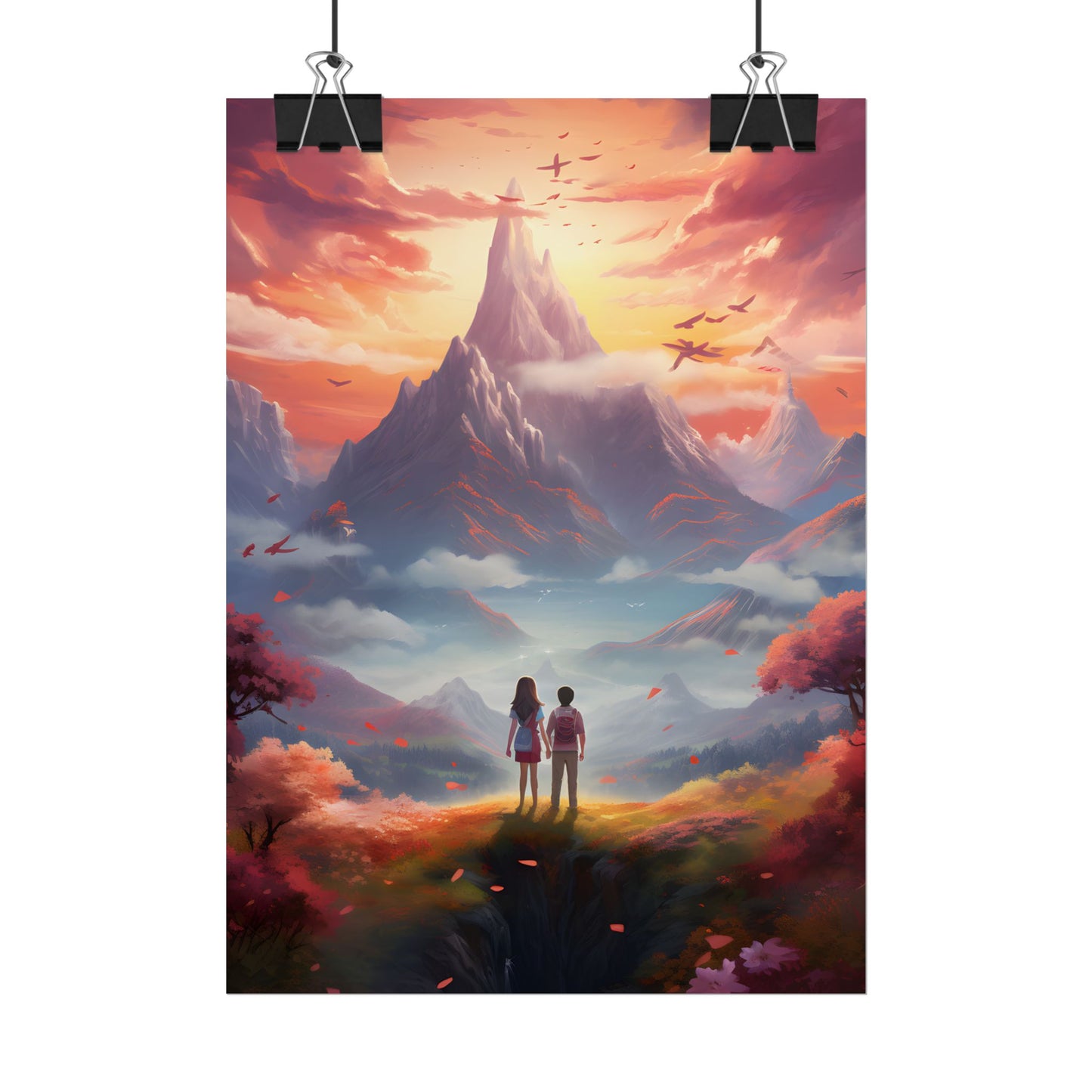Peaceful Meadow: Children's Serene Moment - Poster