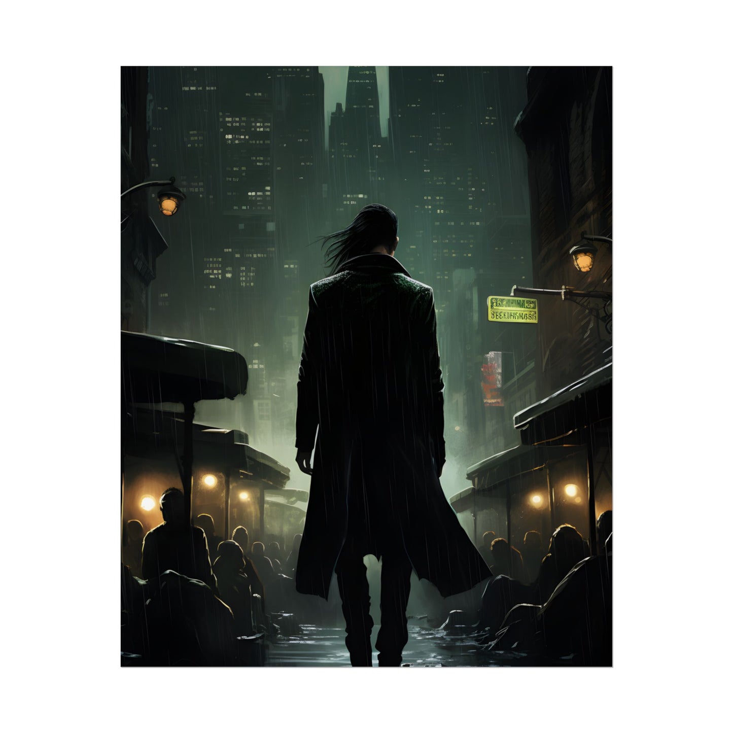 Urban Fantasy Detective: Noir City Night Art - Poster