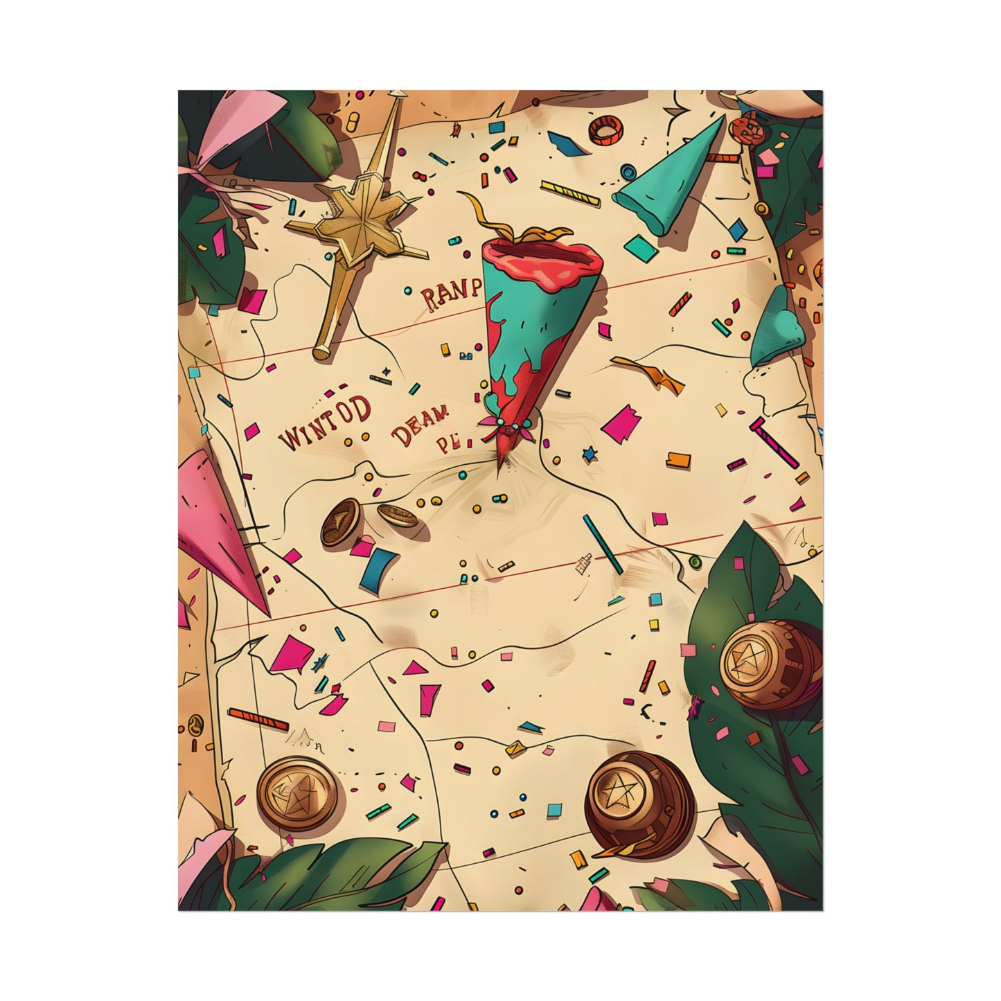 Whimsical Portrait with a Large Nose - Poster