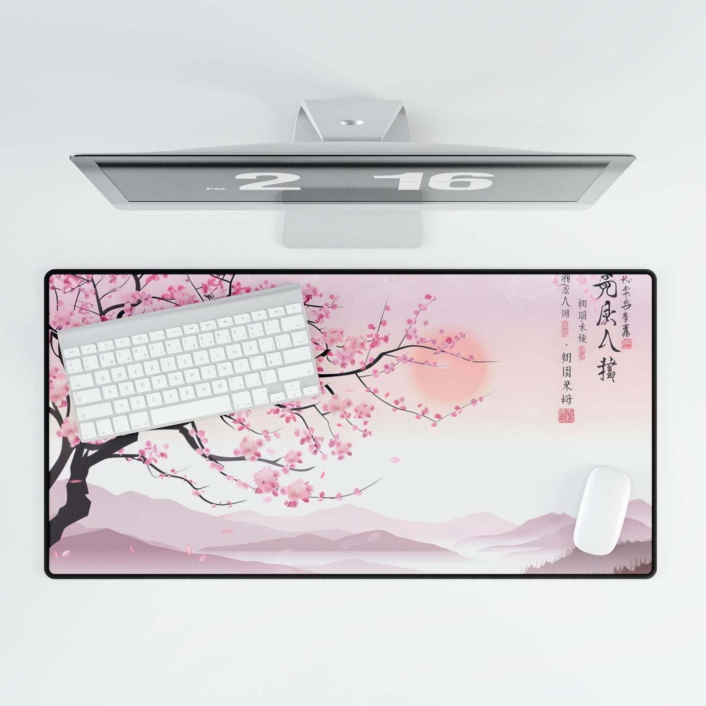 Cherry Blossom Beauty: Japanese Nature Art - Desk Mat