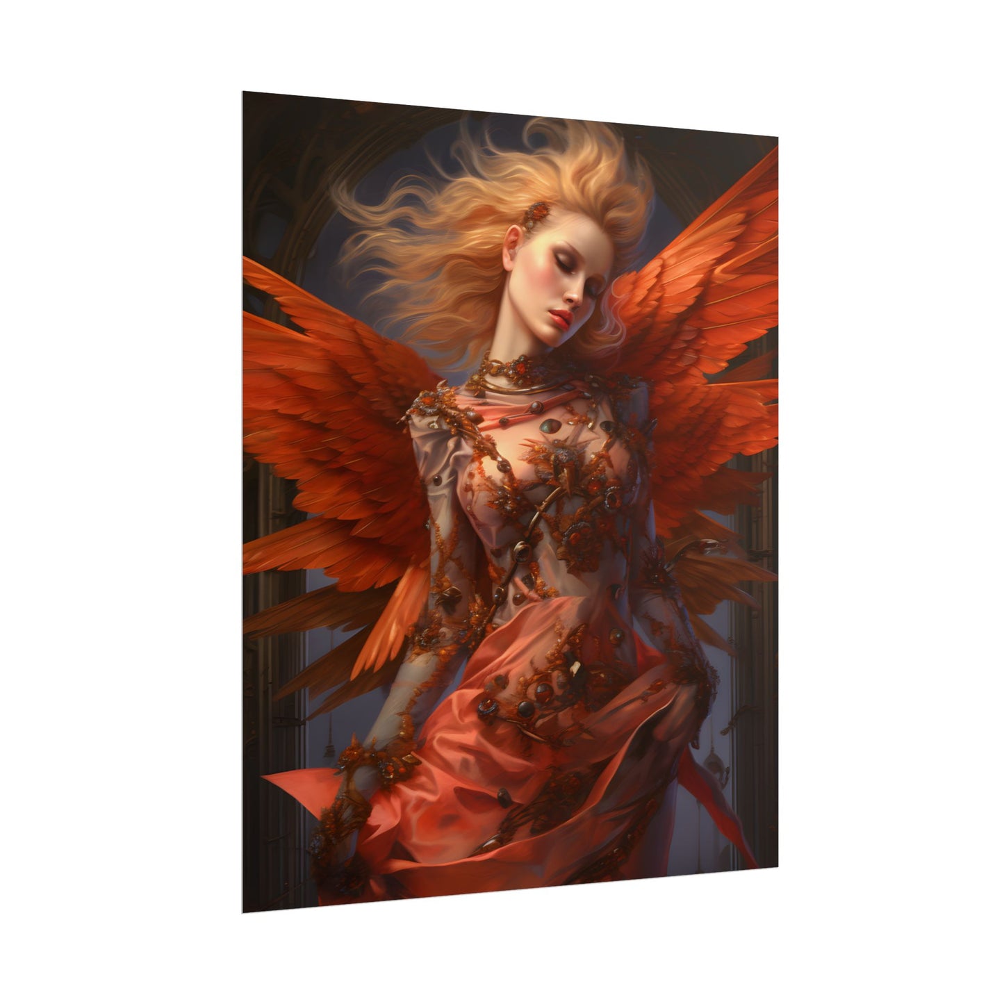 The Guardian: Muscular Protector Statue in Armor - Poster