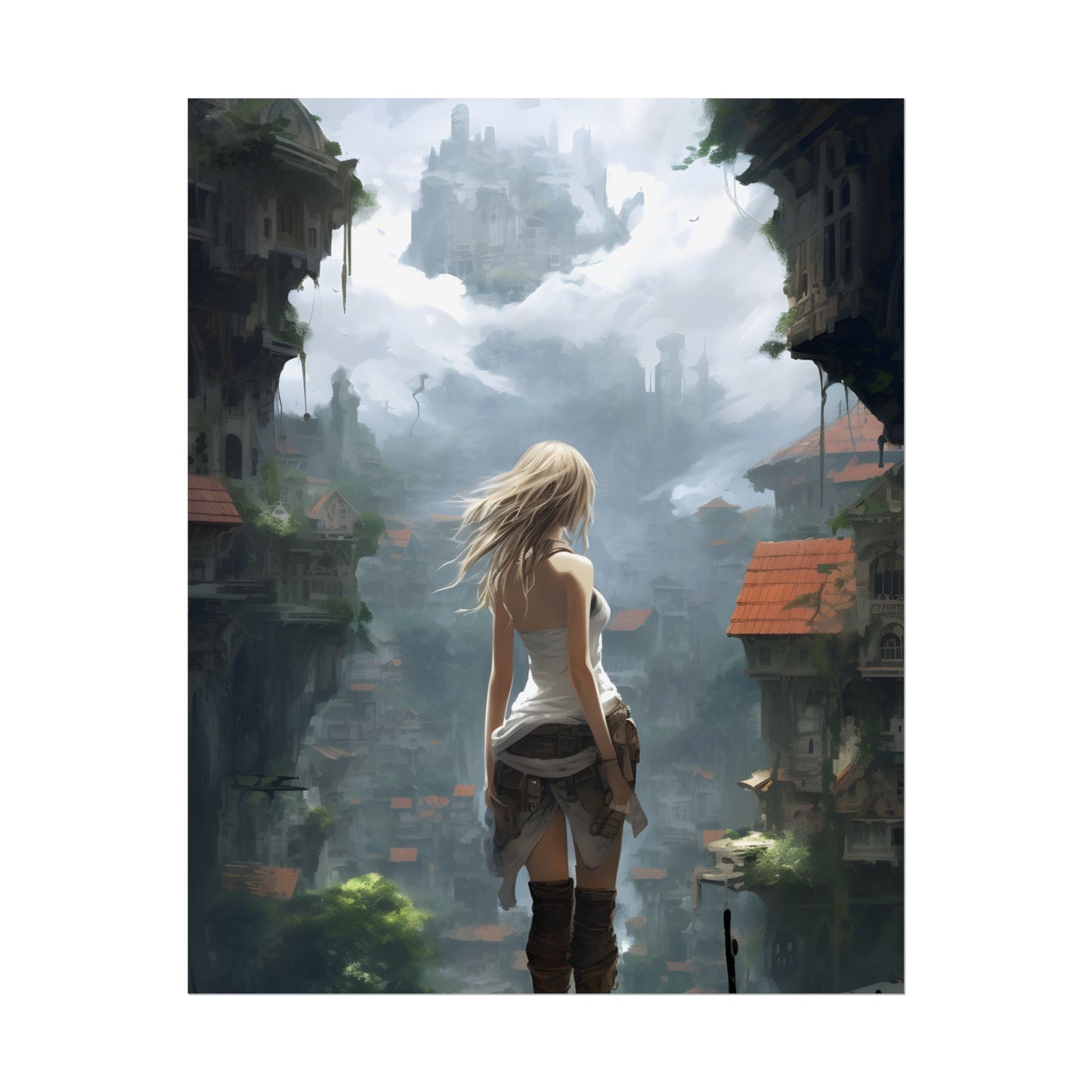 Anime Blonde Warrior: Birds in Flight - Poster