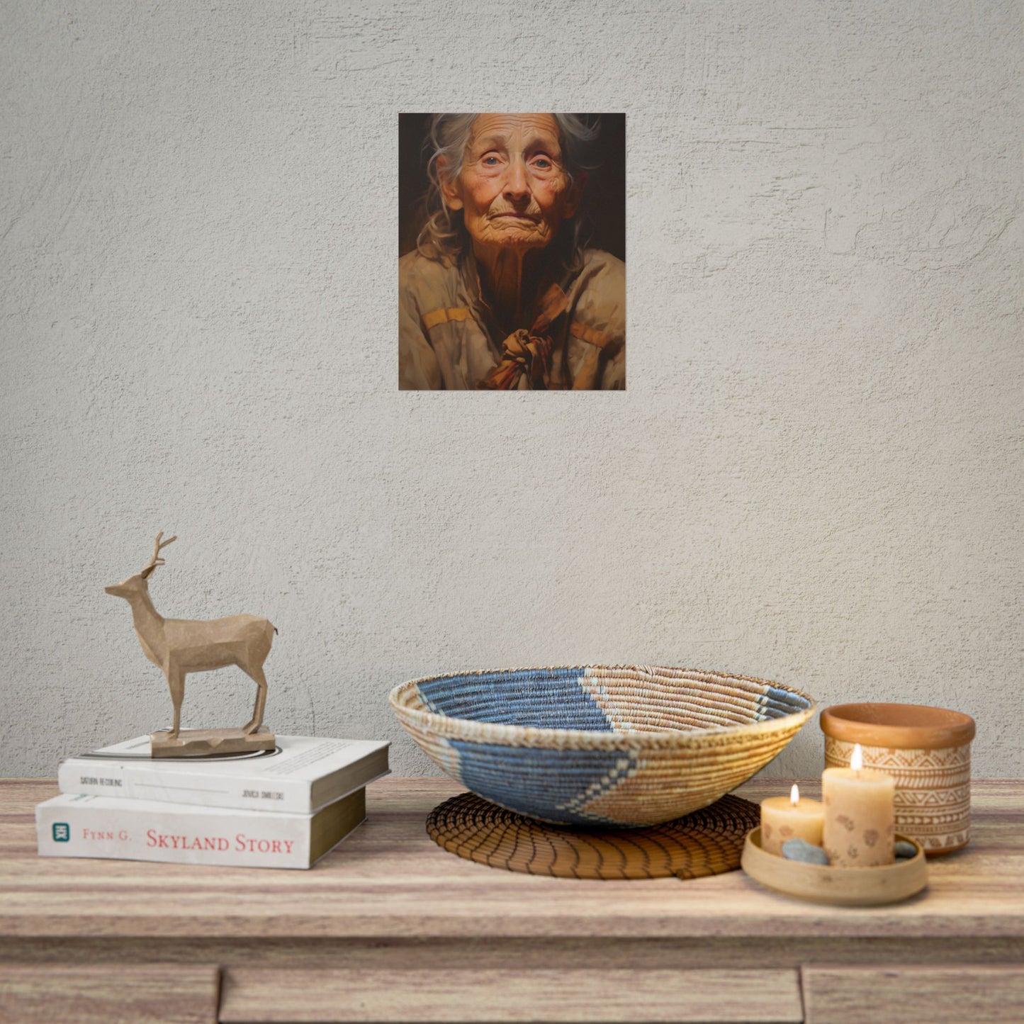 Wisdom of Age: Portrait of an Elderly Person - Poster