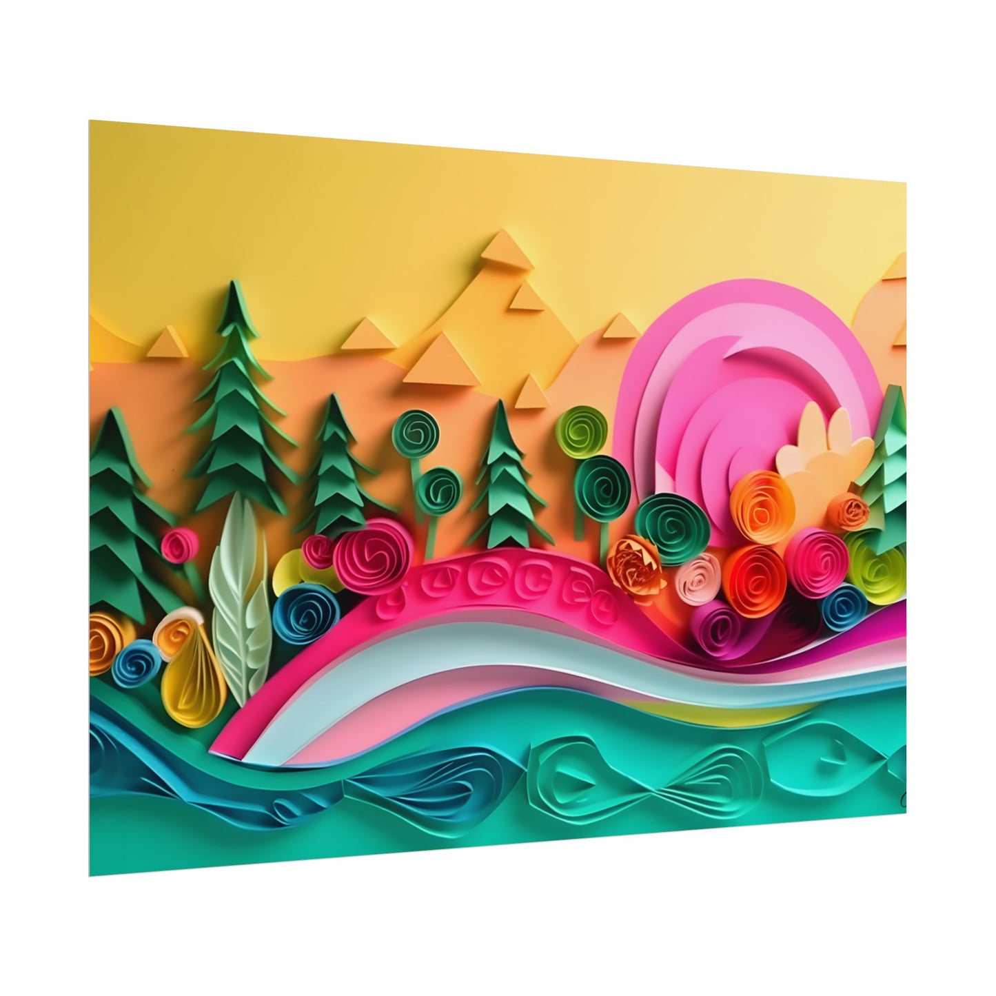 Magical Beach Sunset: Peaceful Landscape Art - Poster