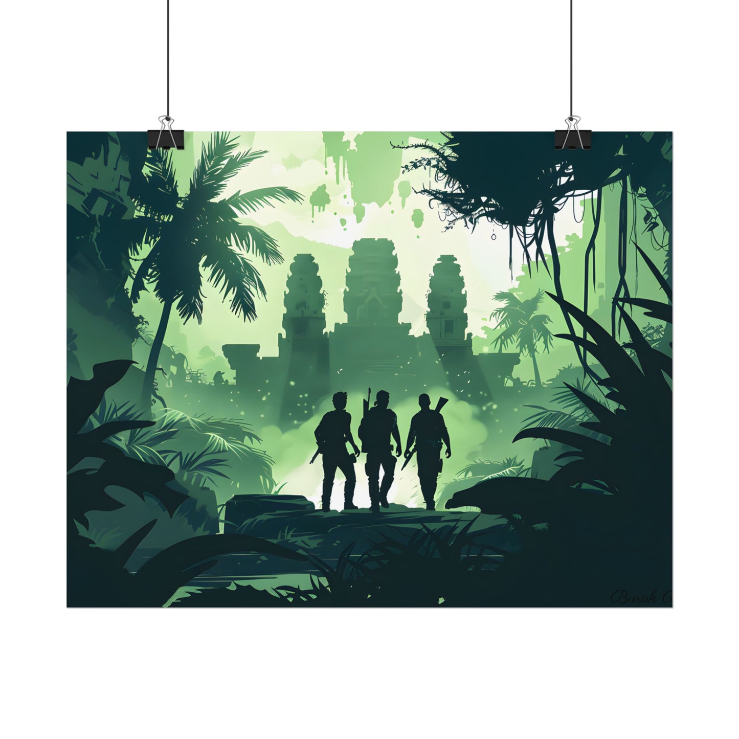 Young Adventurer: Minimalist Digital Portrait - Poster