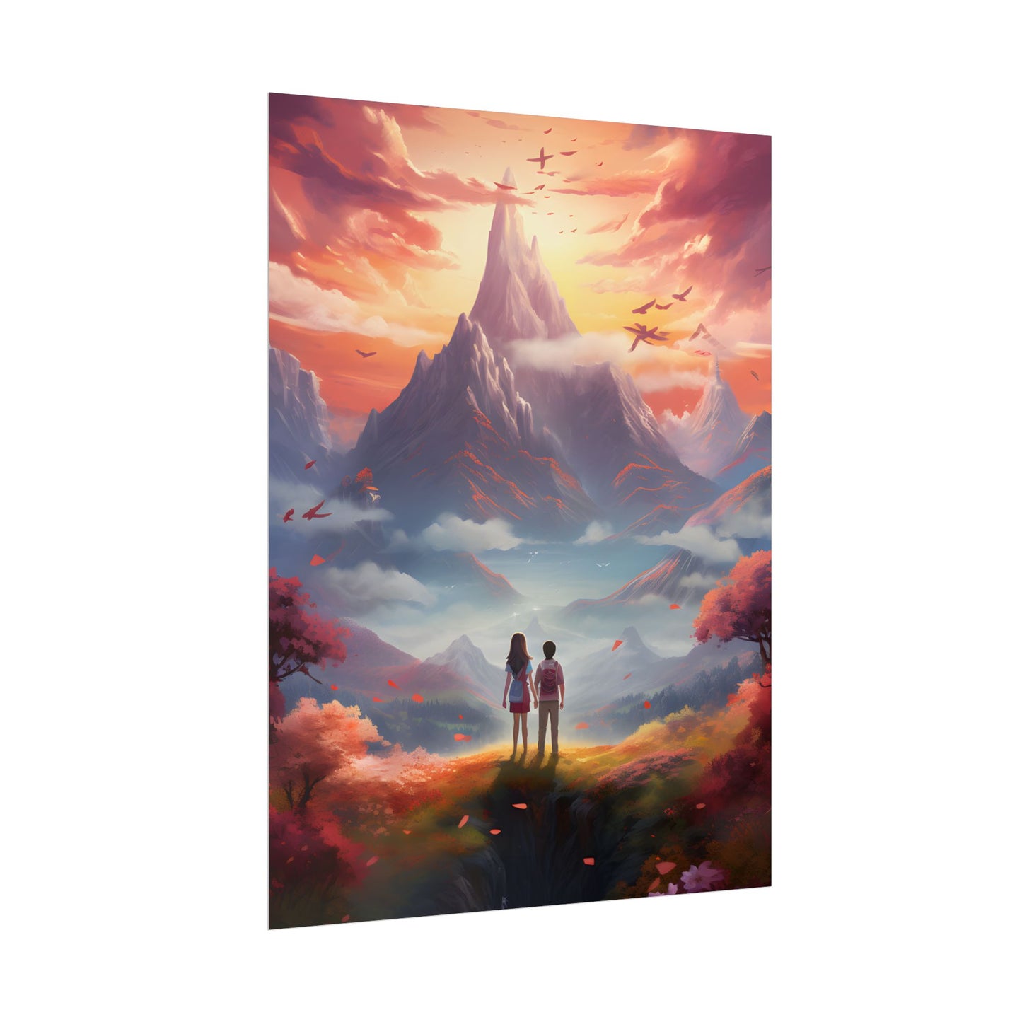 Peaceful Meadow: Children's Serene Moment - Poster