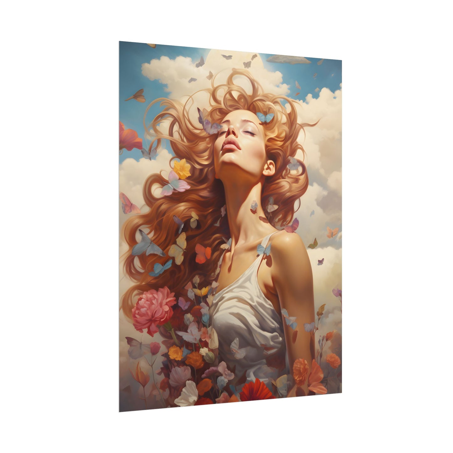 Vibrant Outdoor Cafe: Relaxed Atmosphere Artwork - Poster