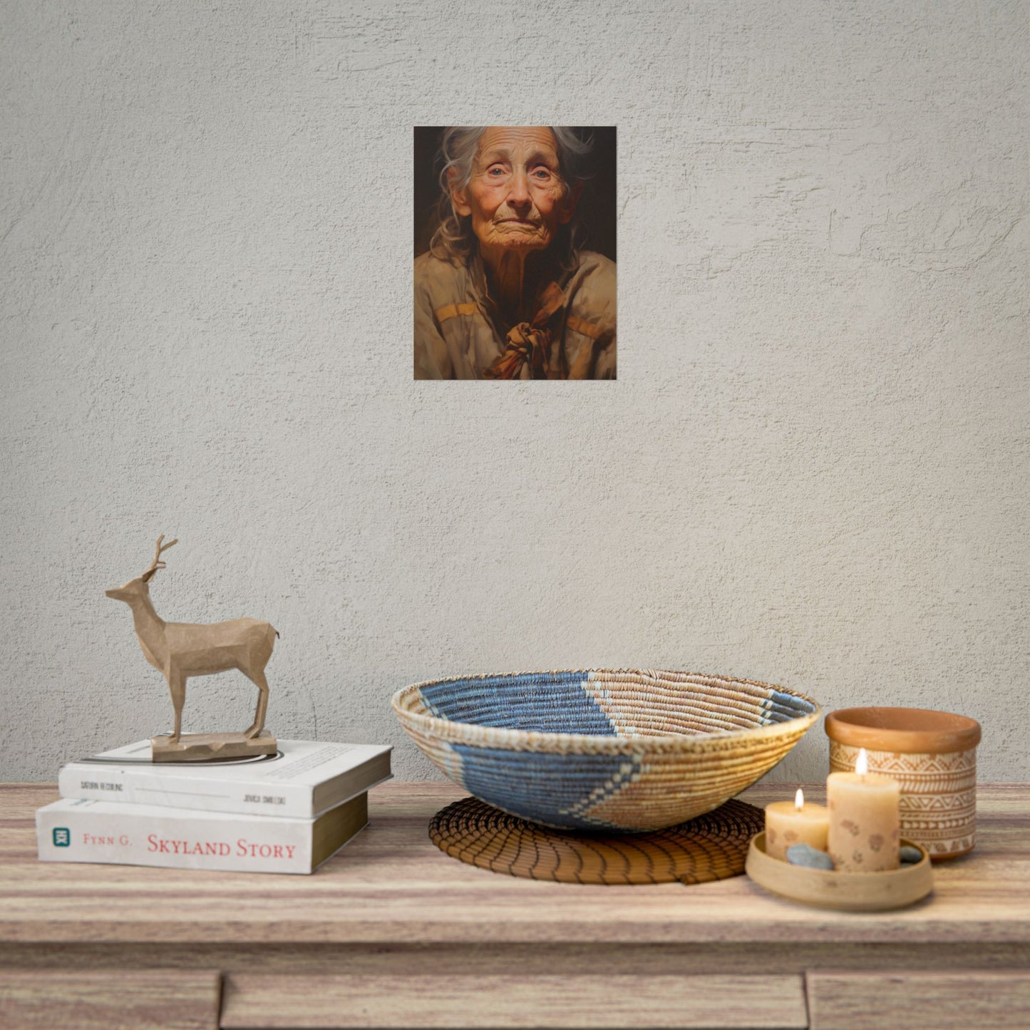 Wisdom of Age: Portrait of an Elderly Person - Poster