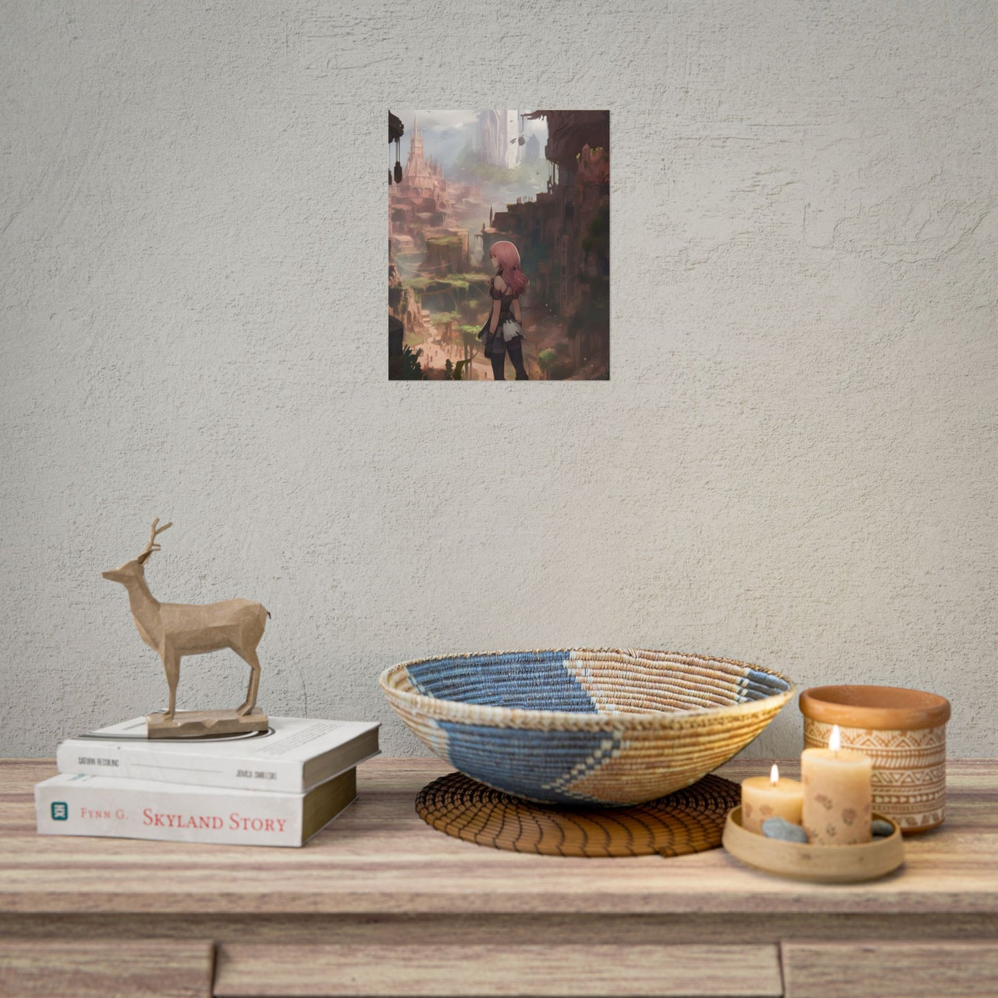 Birds in Flight: Anime-Style Avian Art - Poster
