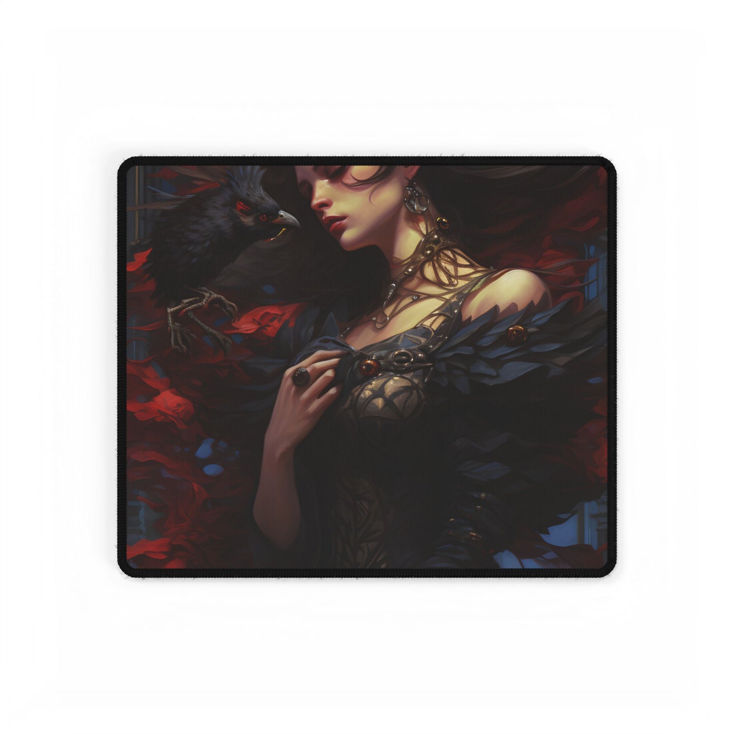 Songbird Serenade: Nature's Gentle Guardian Art - Desk Mat