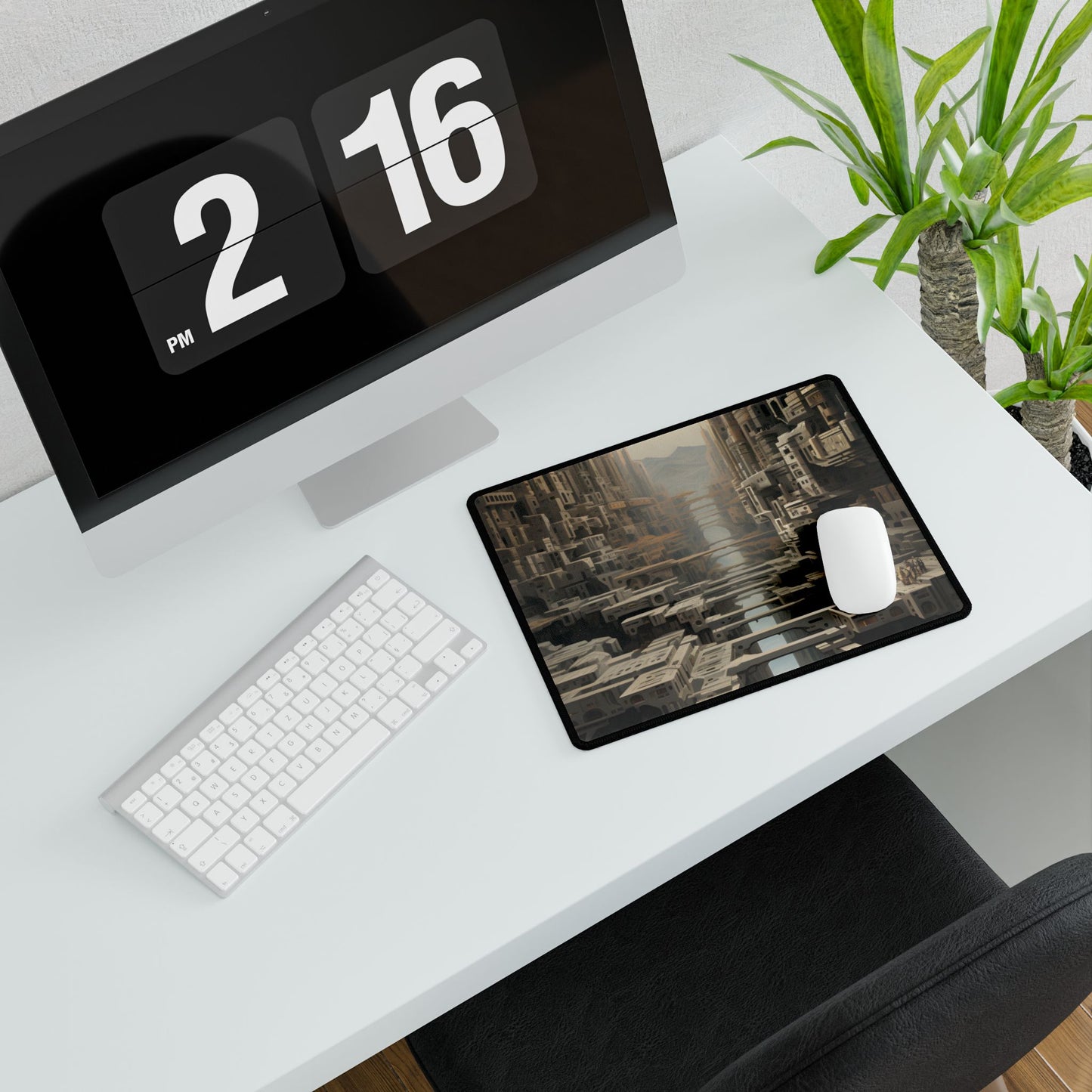 Perfect yet Oppressive: Dystopian Harmony - Desk Mat